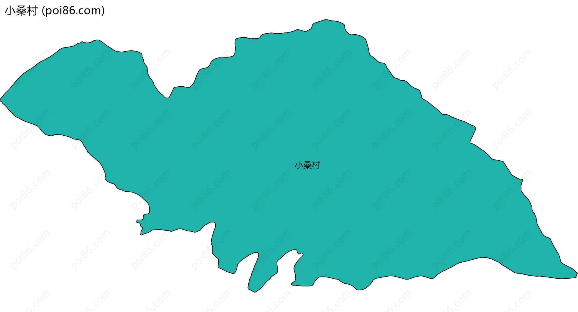 小桑村边界地图