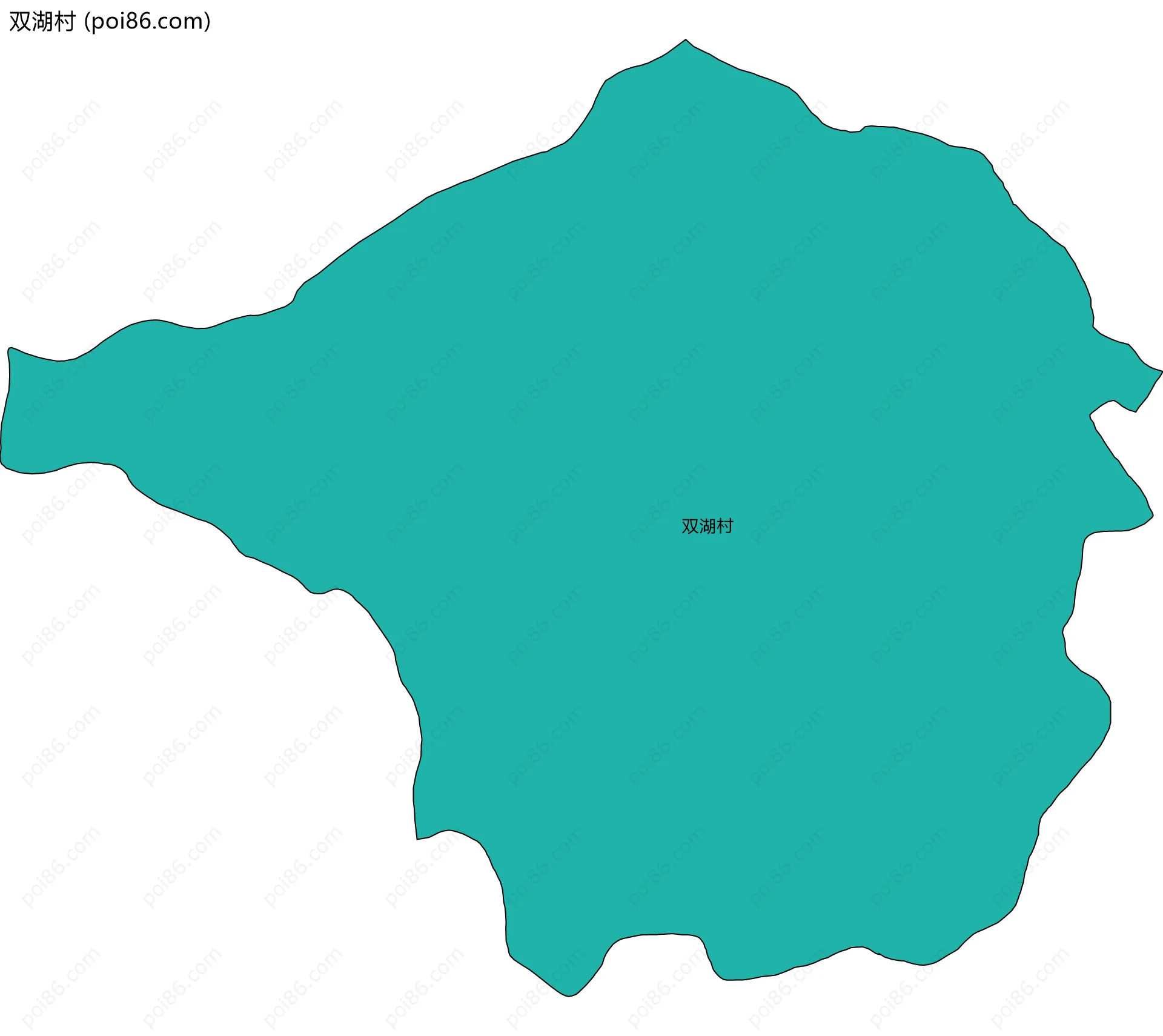 双湖村边界地图