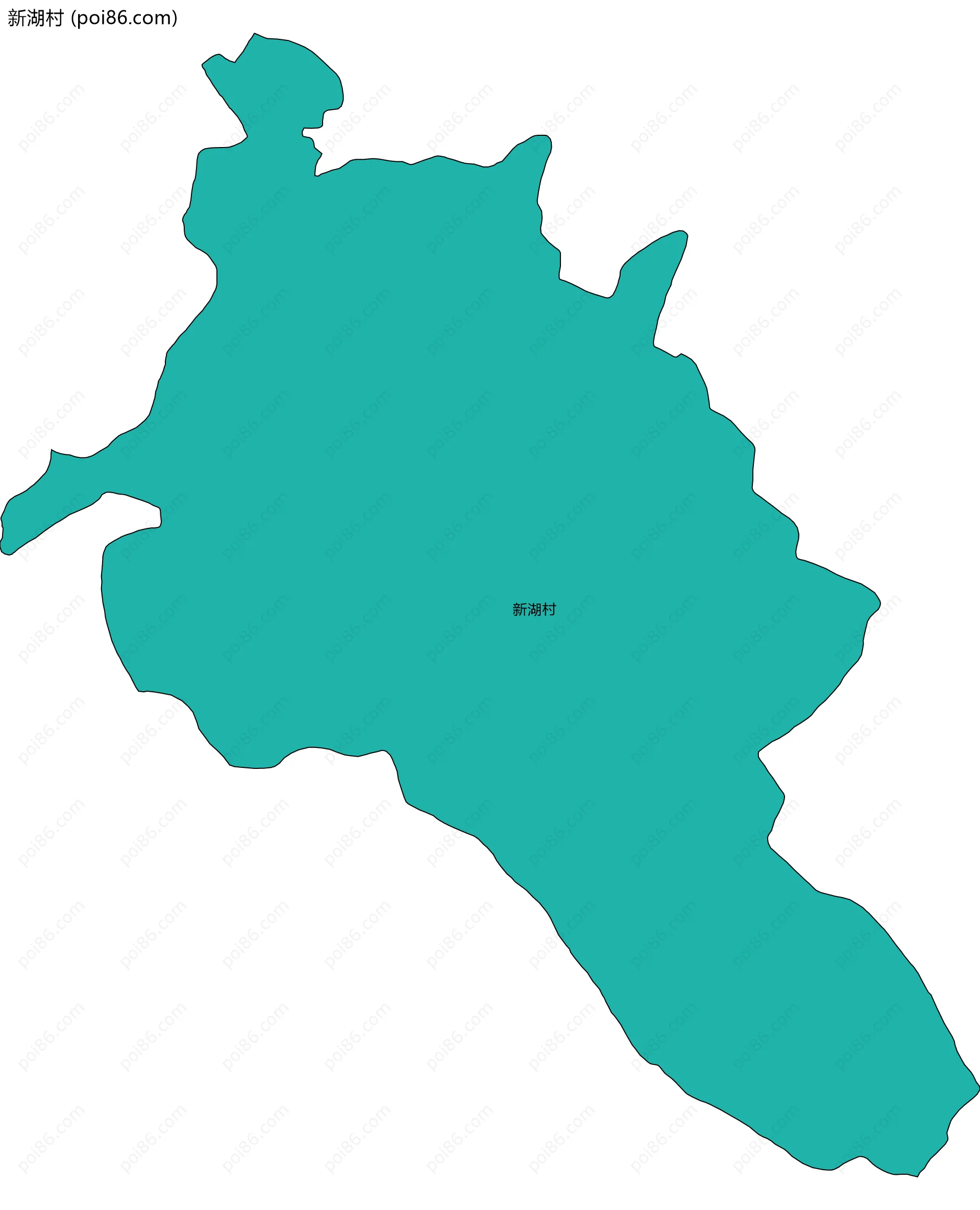 新湖村边界地图