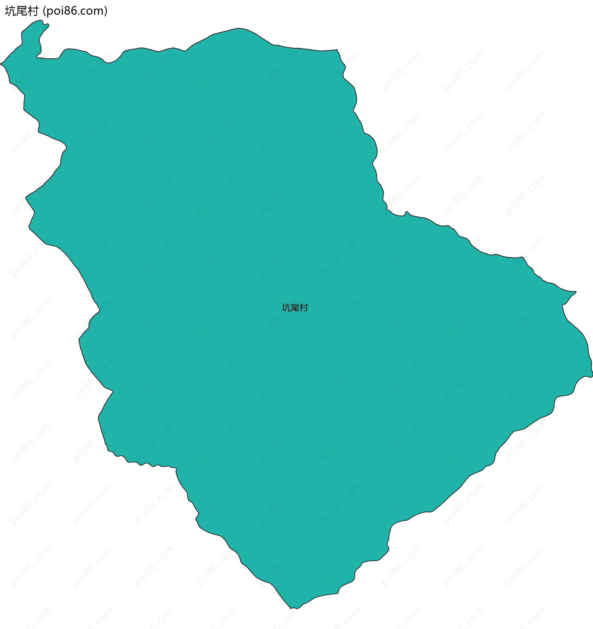 坑尾村边界地图