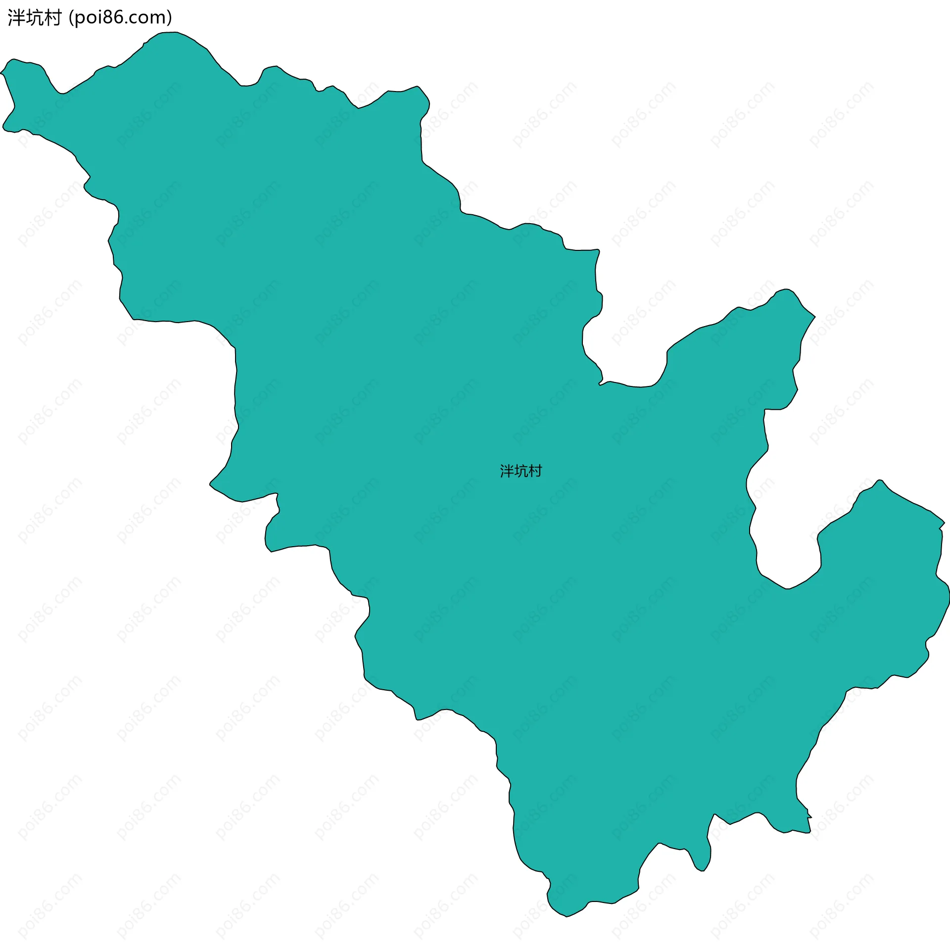 泮坑村边界地图