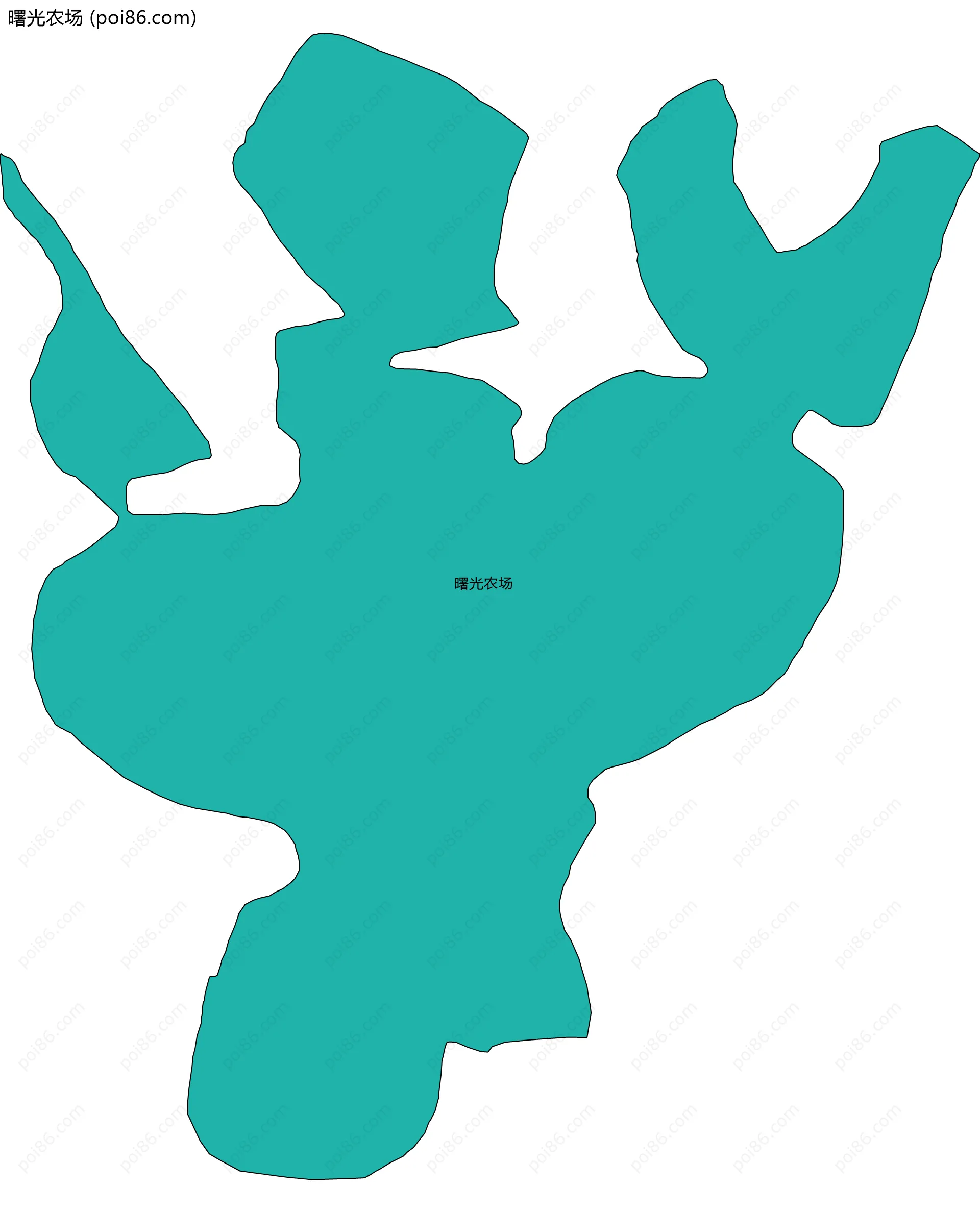 曙光农场边界地图