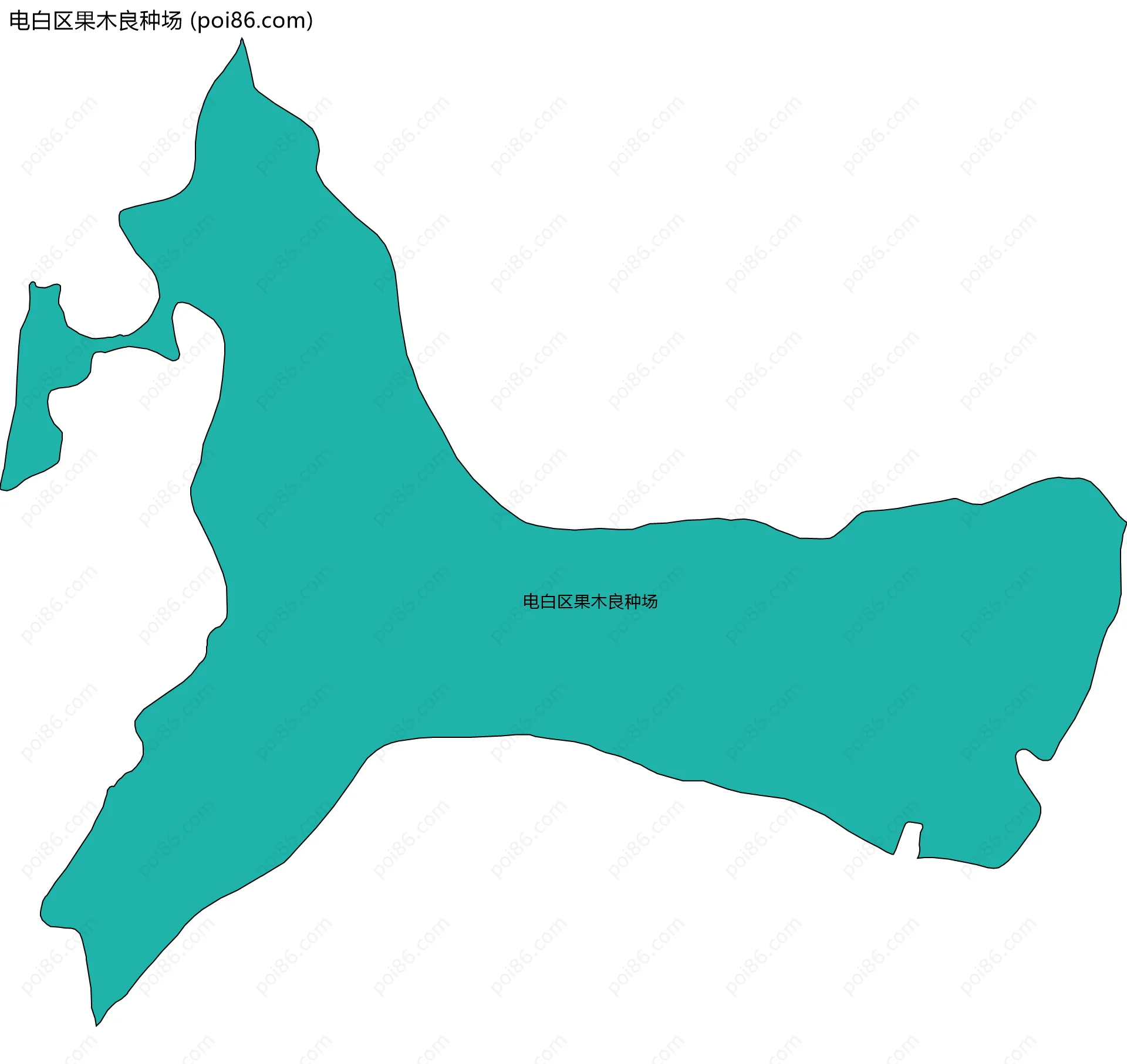 电白区果木良种场边界地图