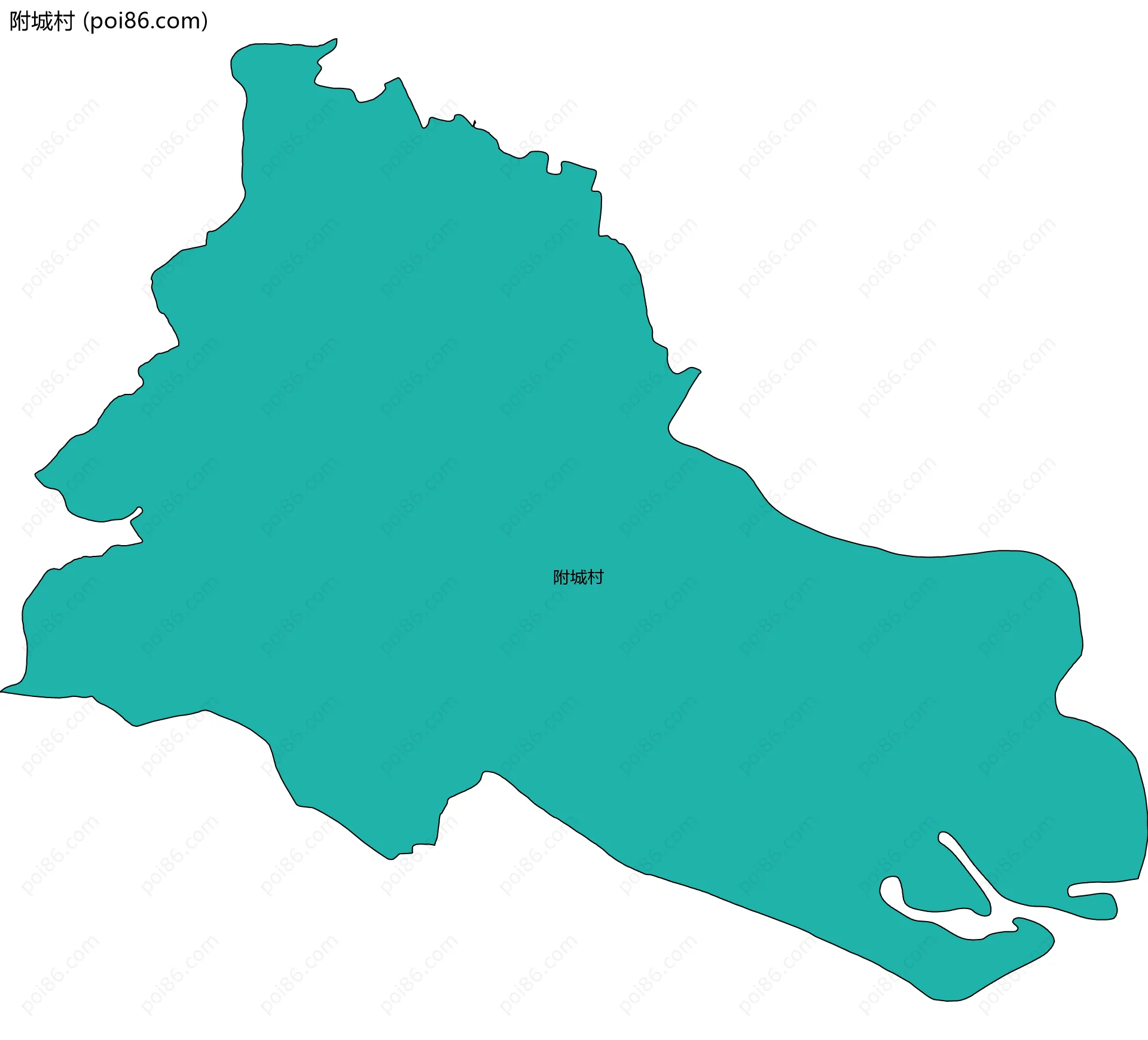 附城村边界地图