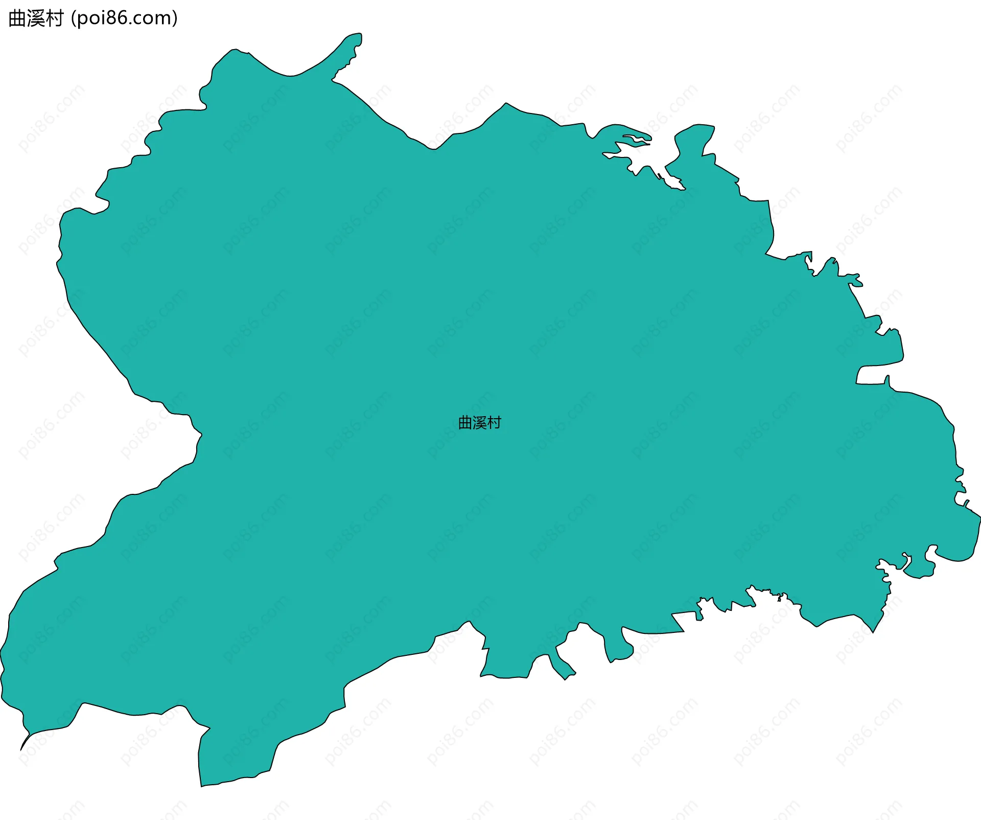 曲溪村边界地图
