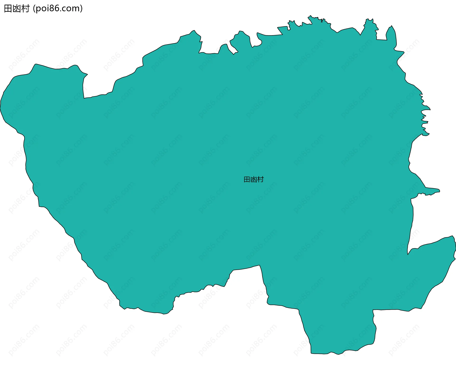 田凼村边界地图