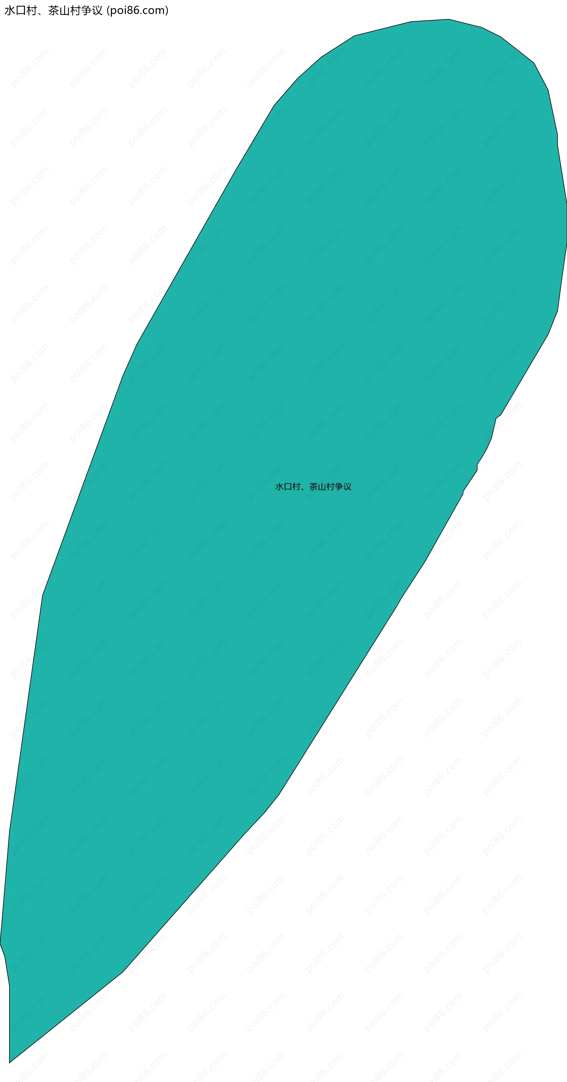 水口村、茶山村争议边界地图