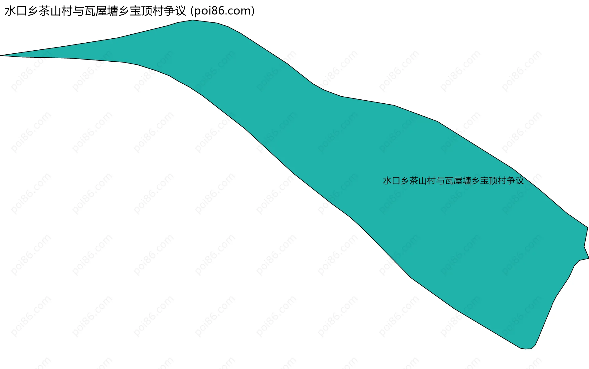 水口乡茶山村与瓦屋塘乡宝顶村争议边界地图