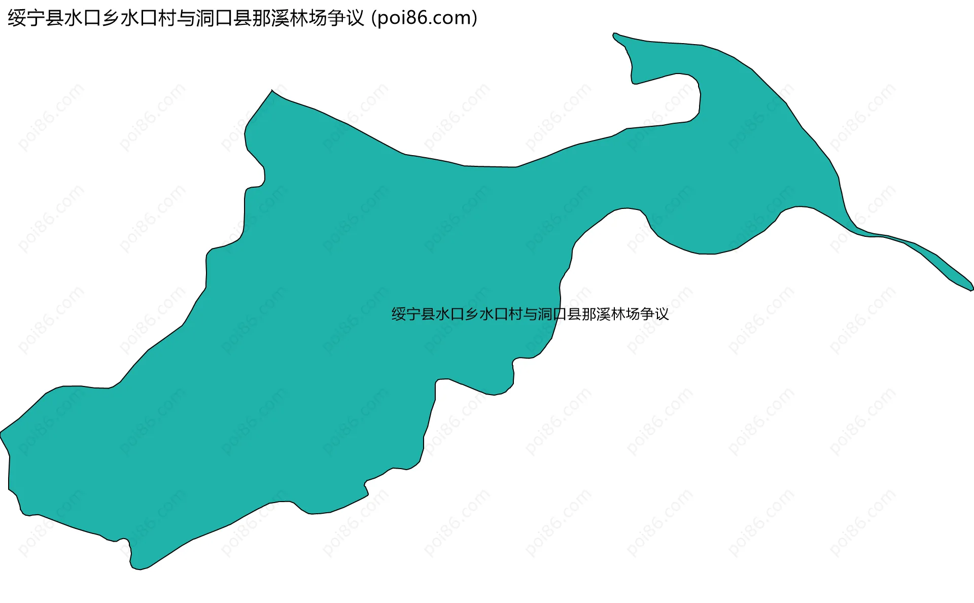 绥宁县水口乡水口村与洞口县那溪林场争议边界地图