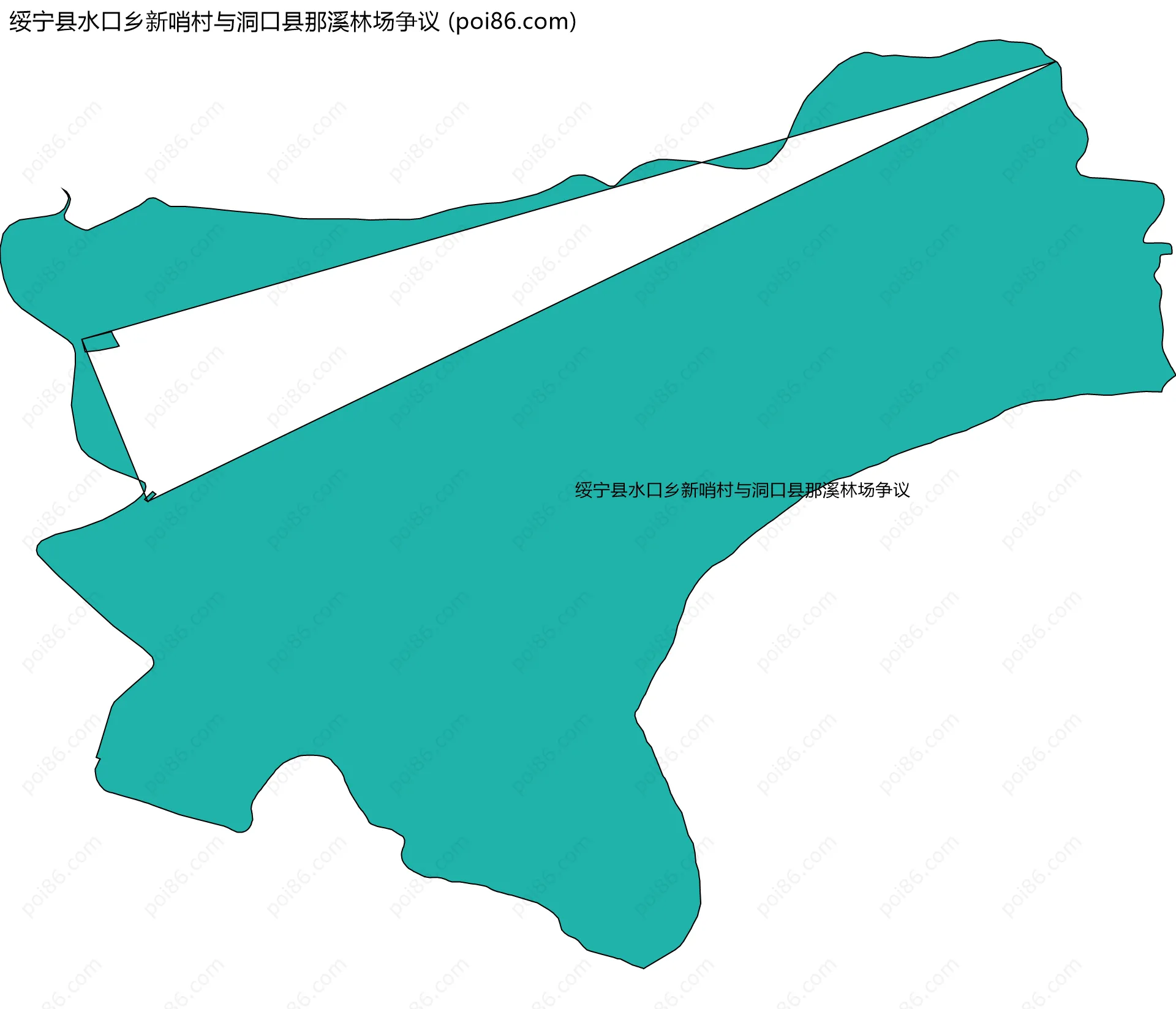 绥宁县水口乡新哨村与洞口县那溪林场争议边界地图