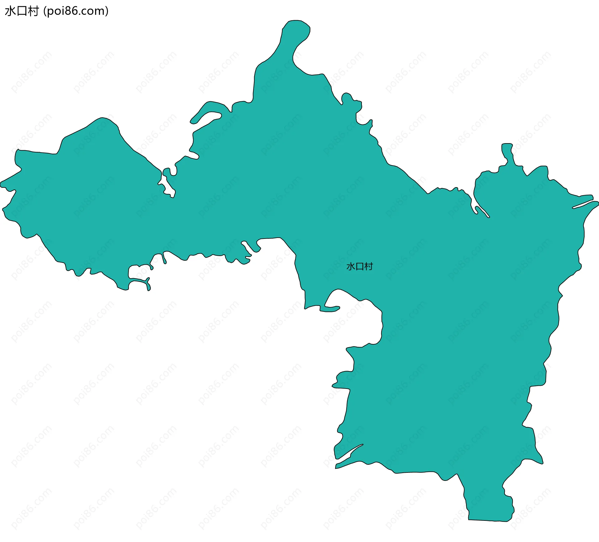 水口村边界地图