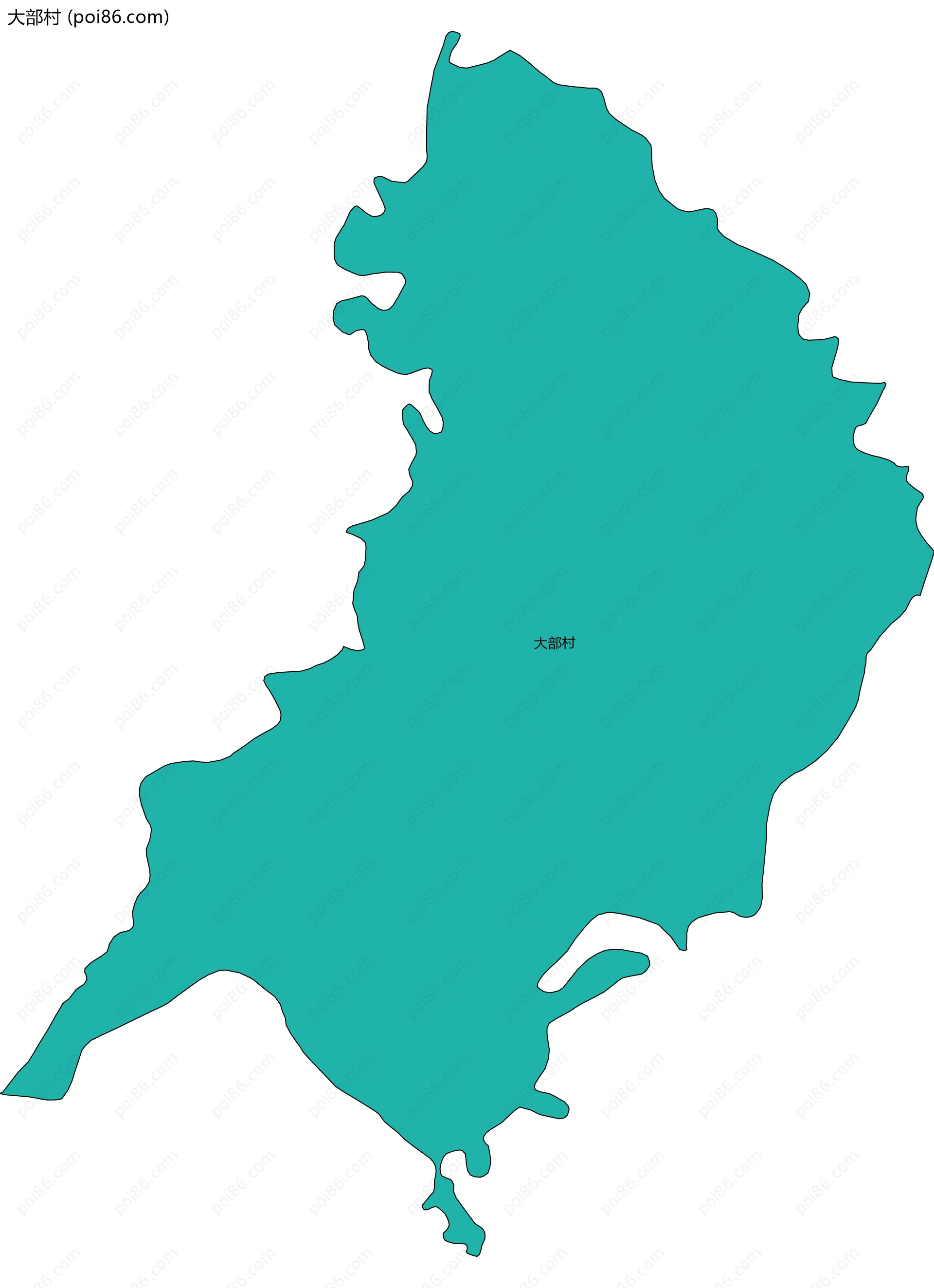 大部村边界地图