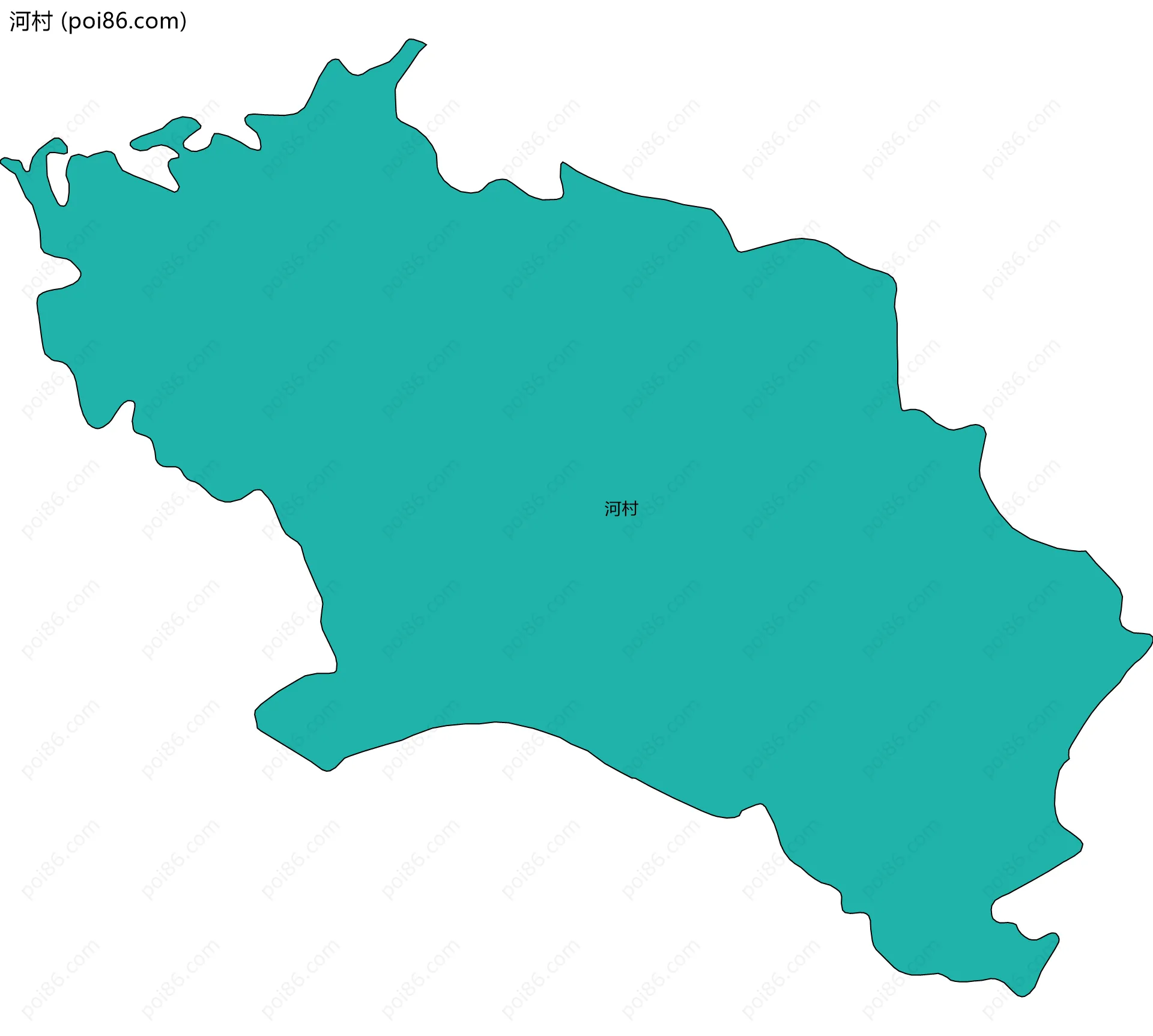 河村边界地图