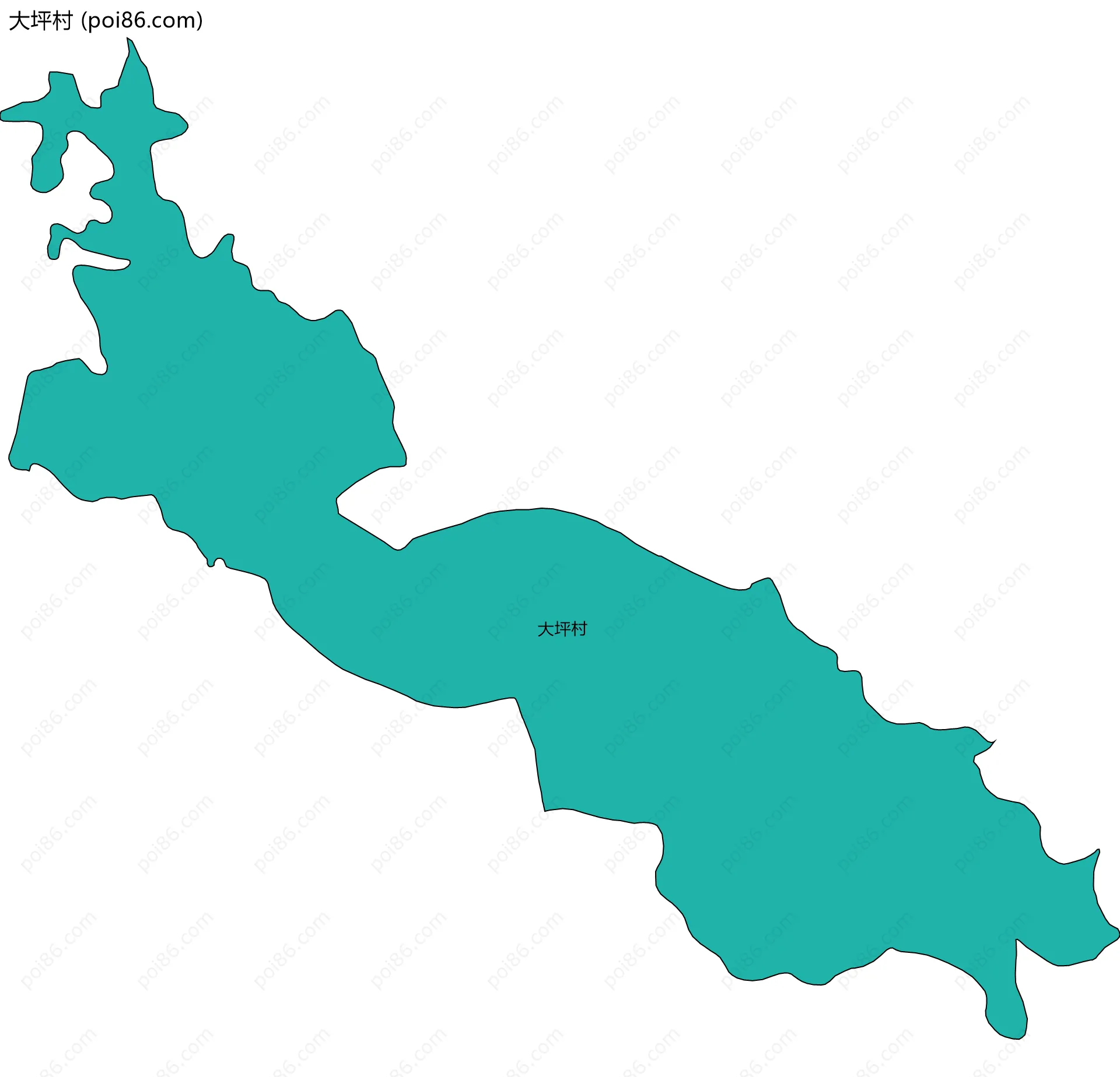大坪村边界地图