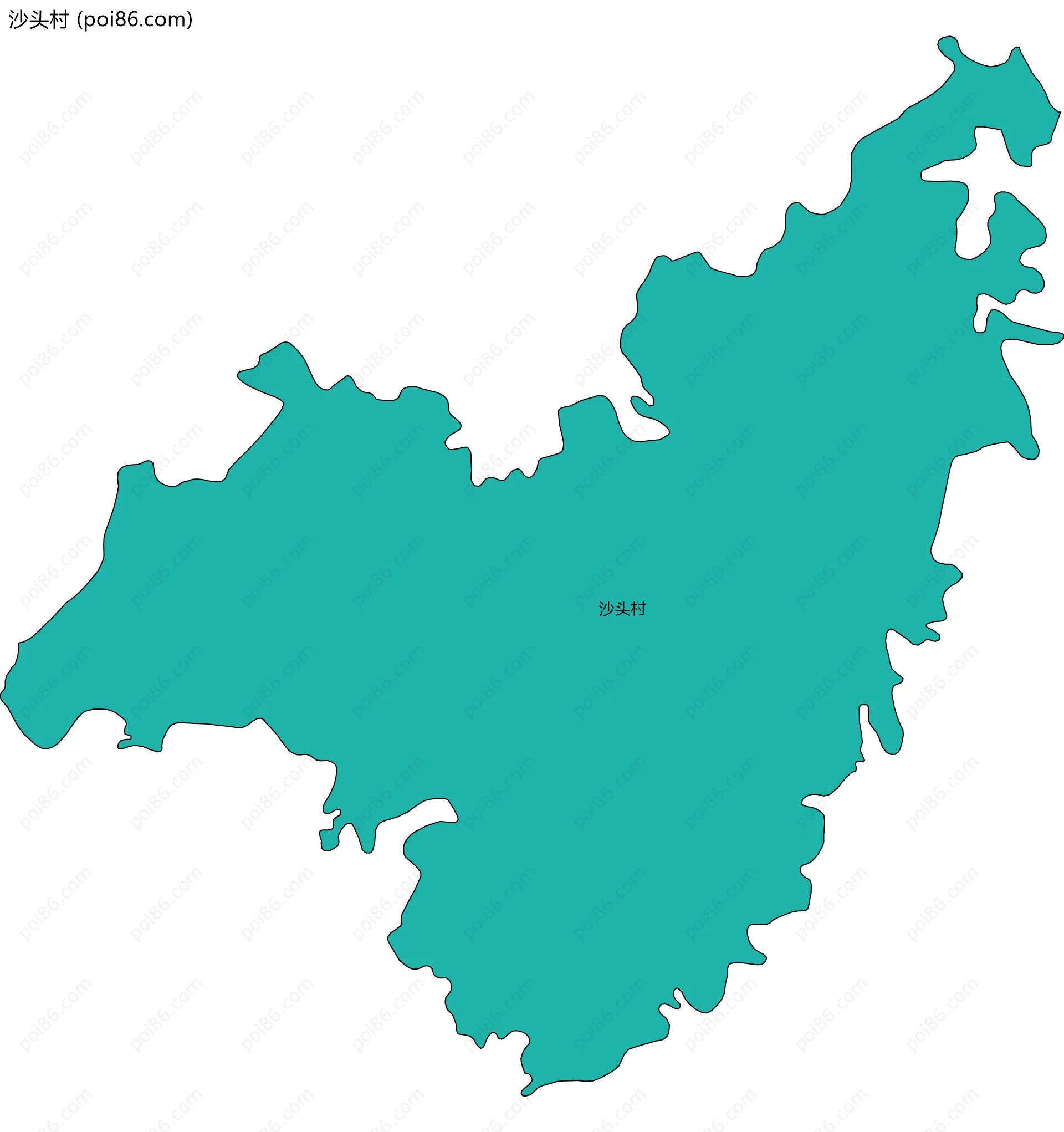 沙头村边界地图