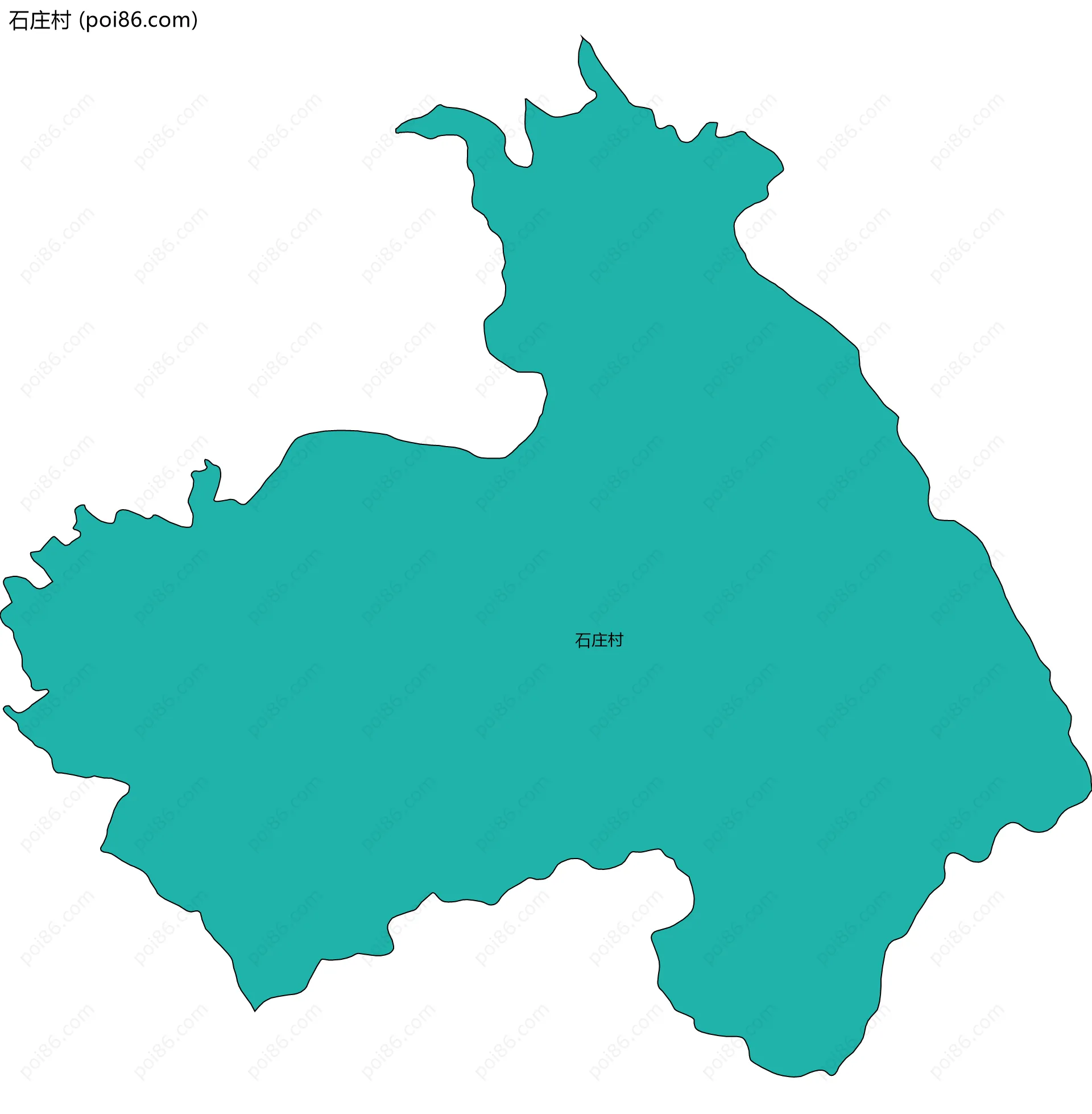 石庄村边界地图