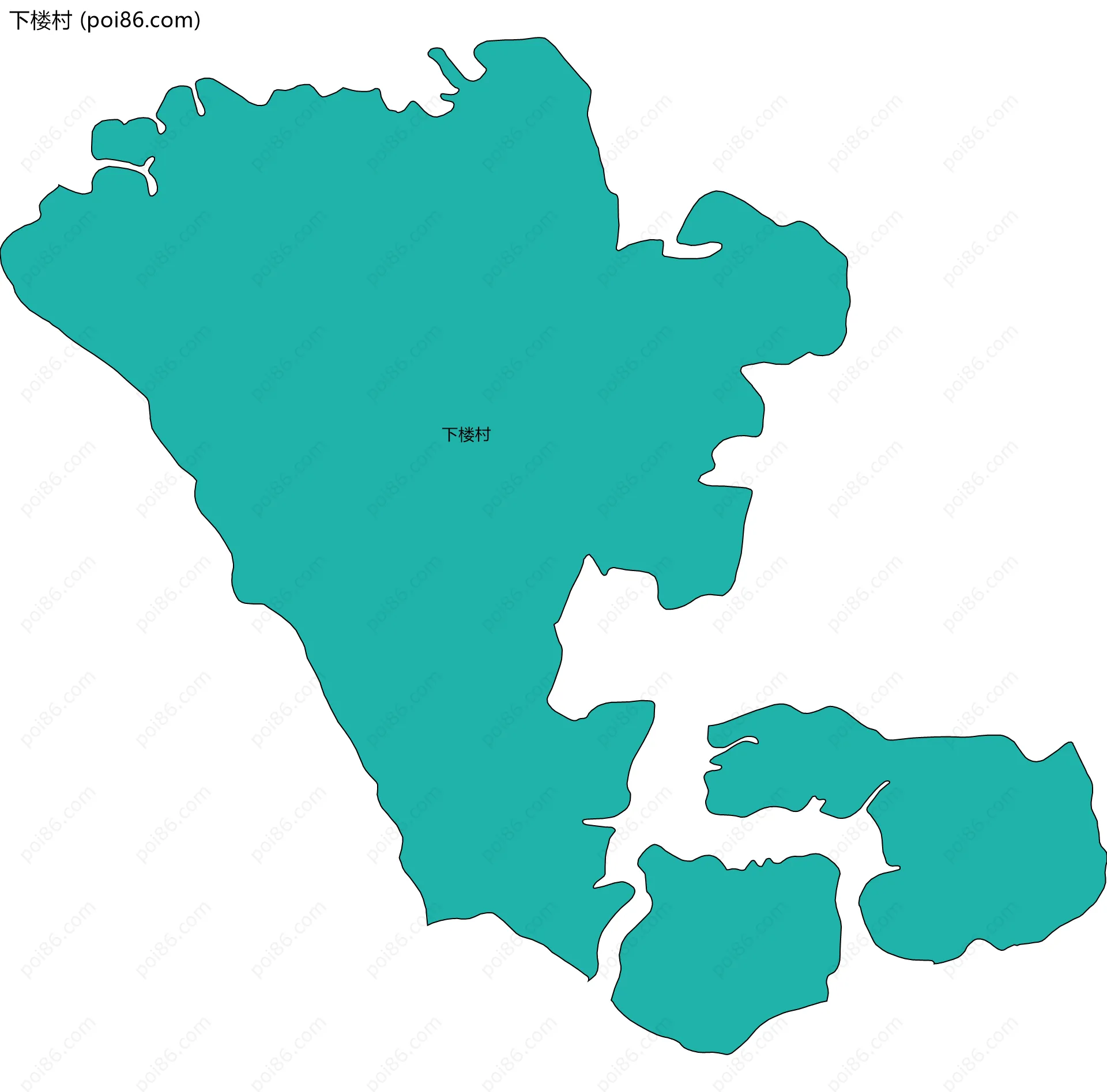 下楼村边界地图
