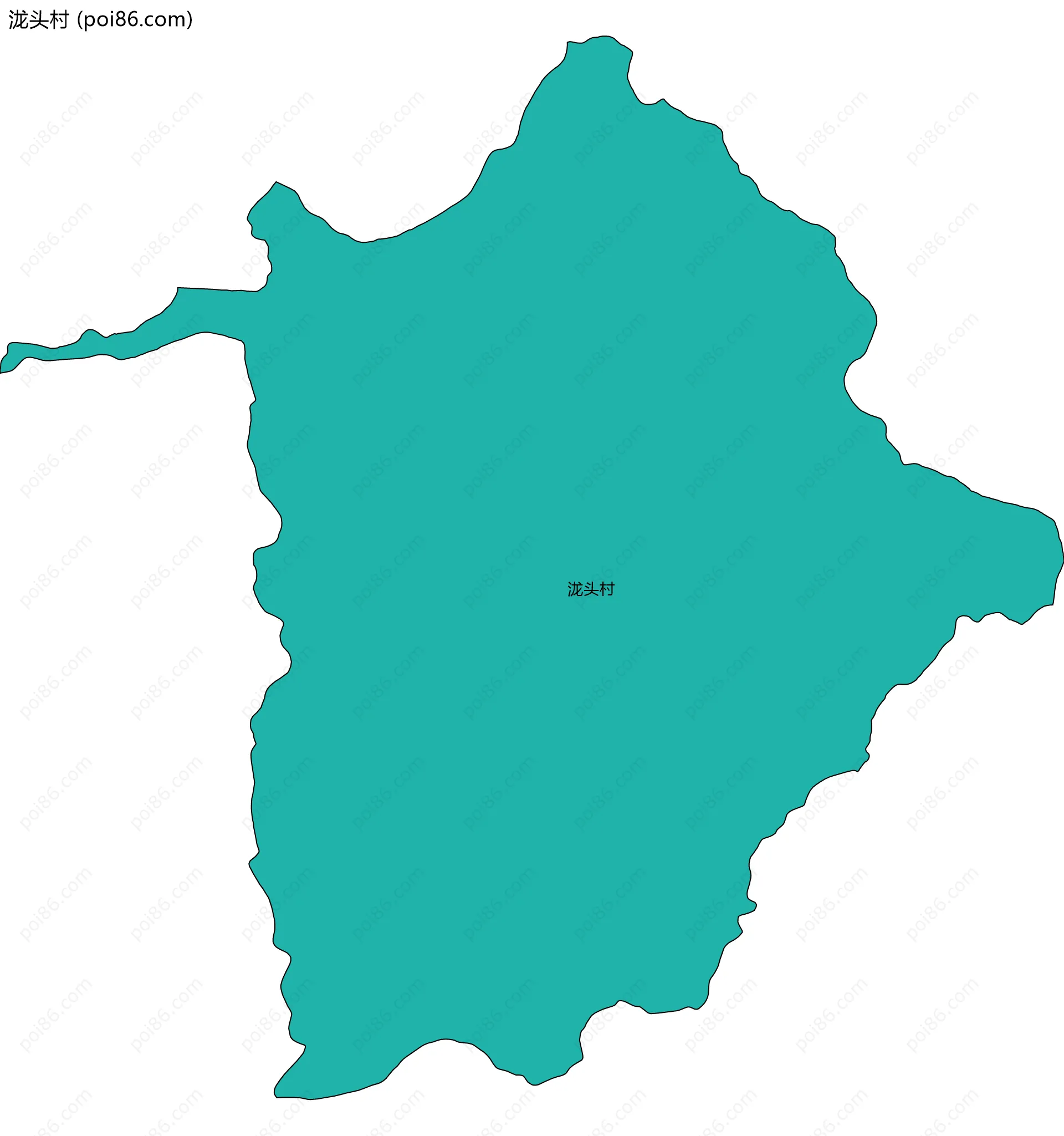 泷头村边界地图