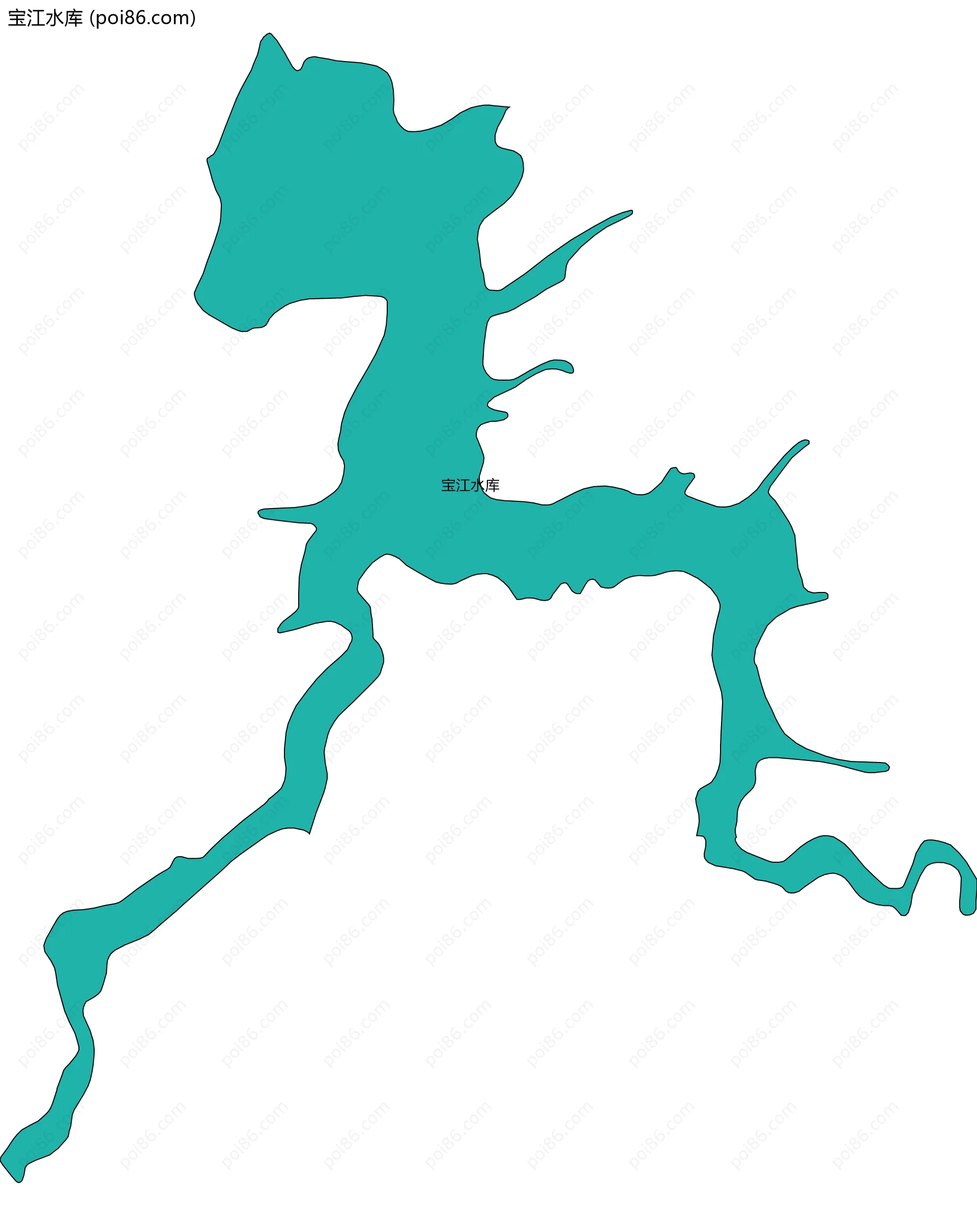 宝江水库边界地图