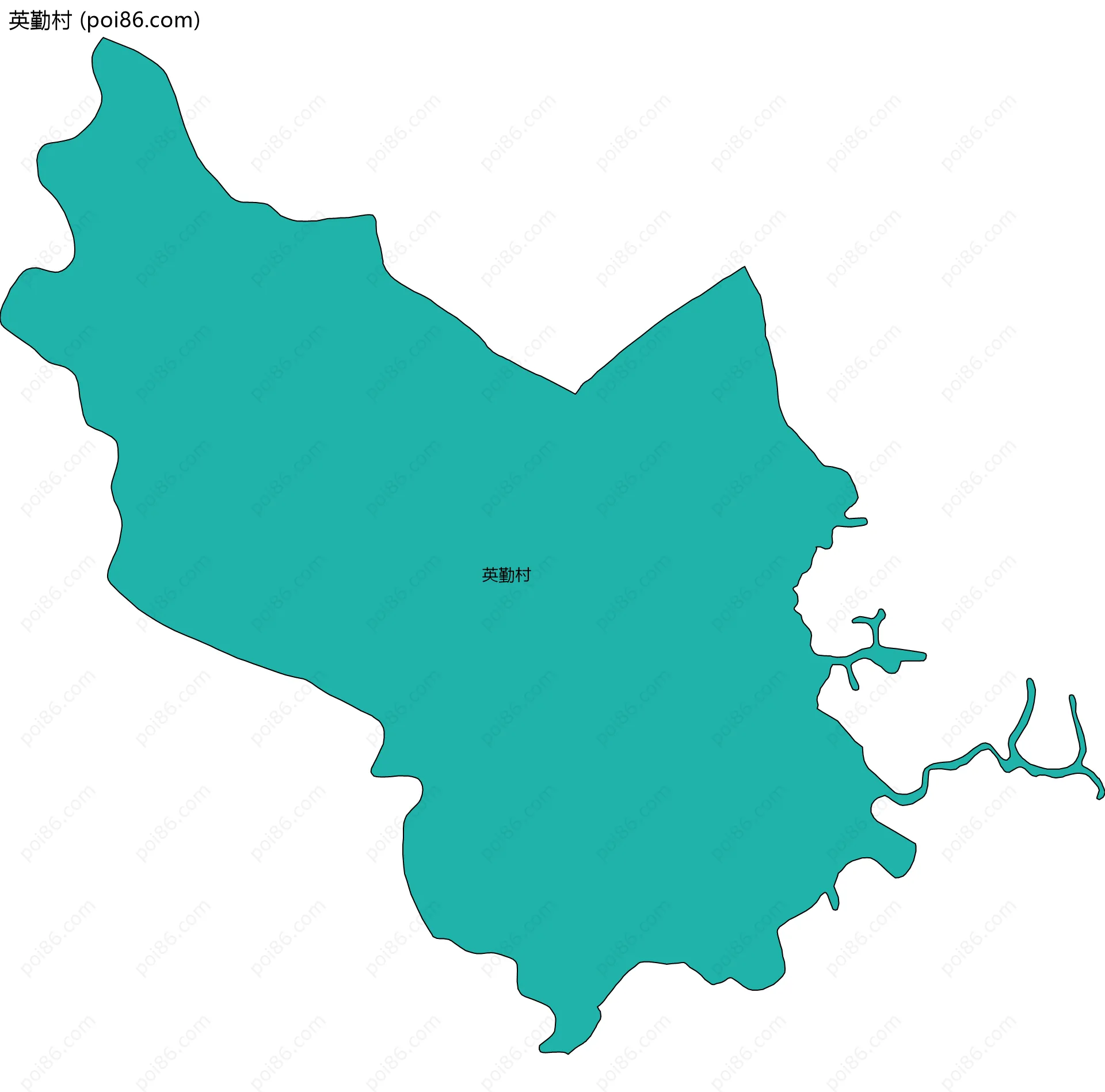 英勤村边界地图