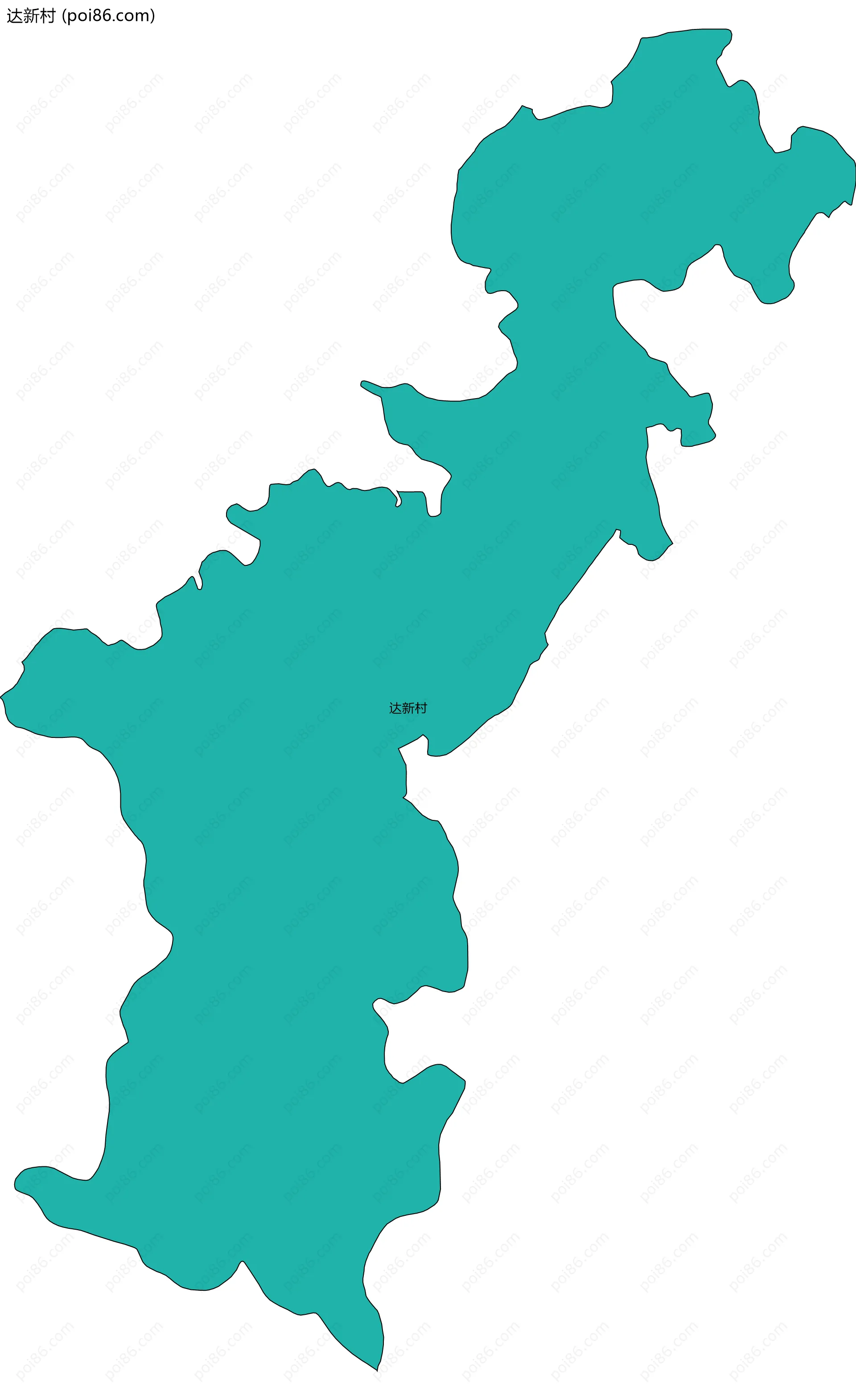 达新村边界地图