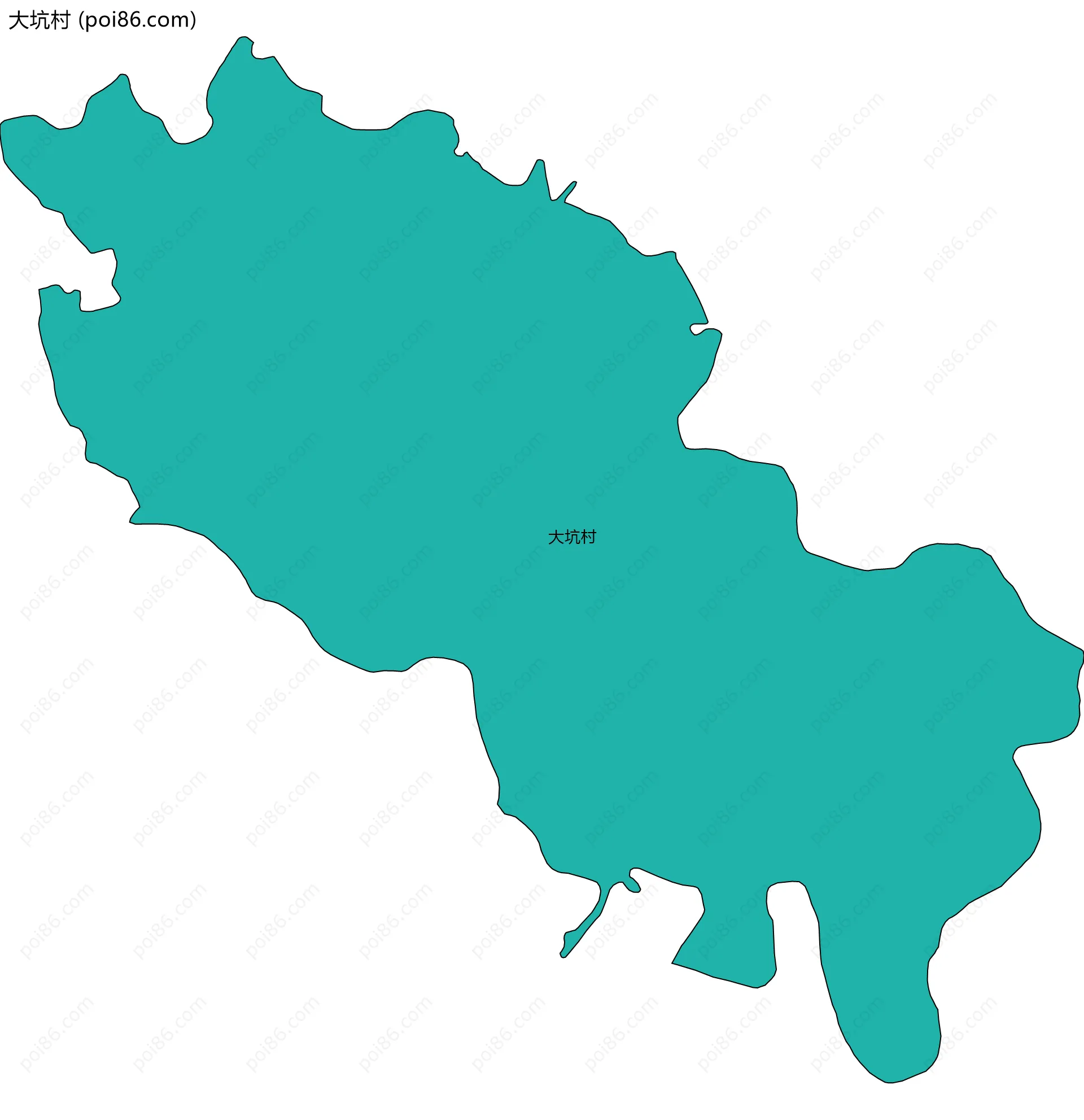 大坑村边界地图
