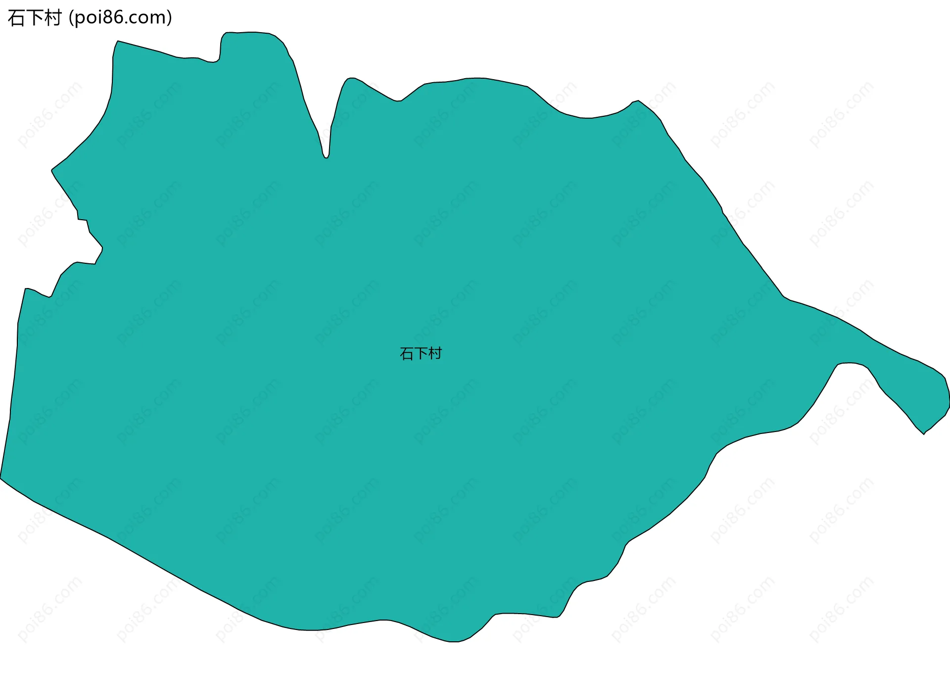 石下村边界地图