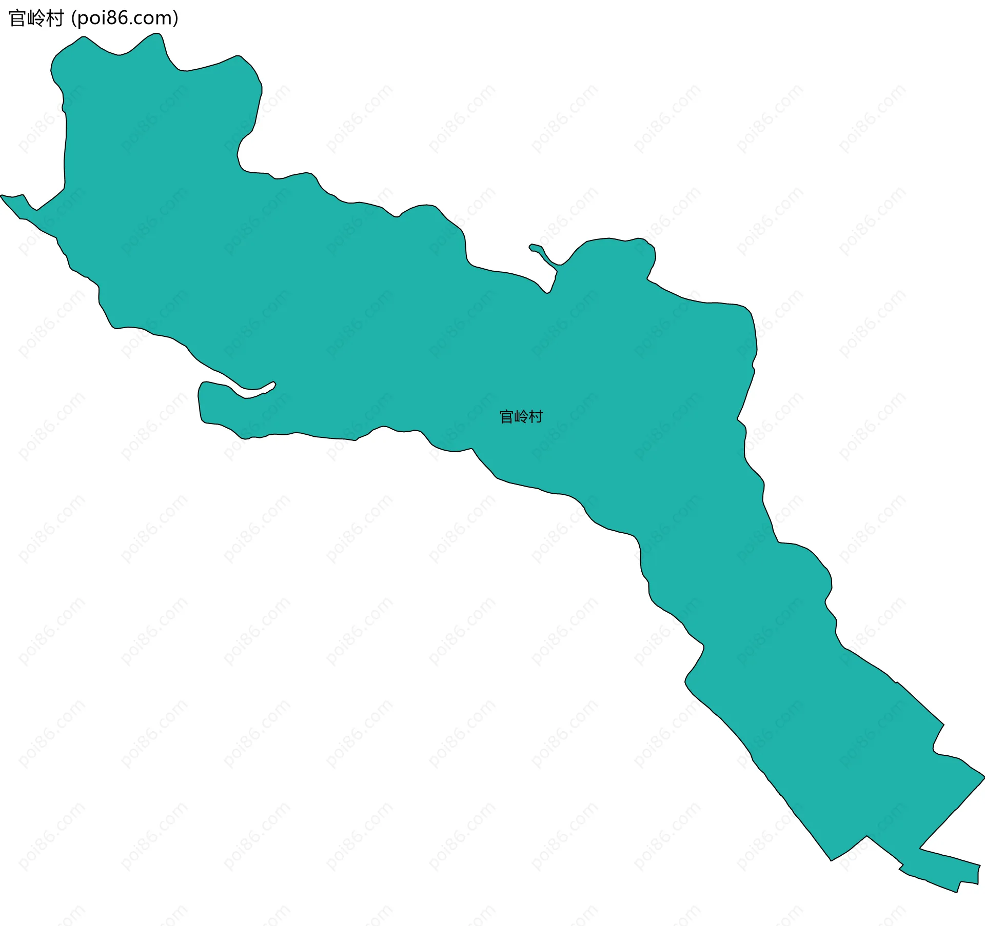官岭村边界地图
