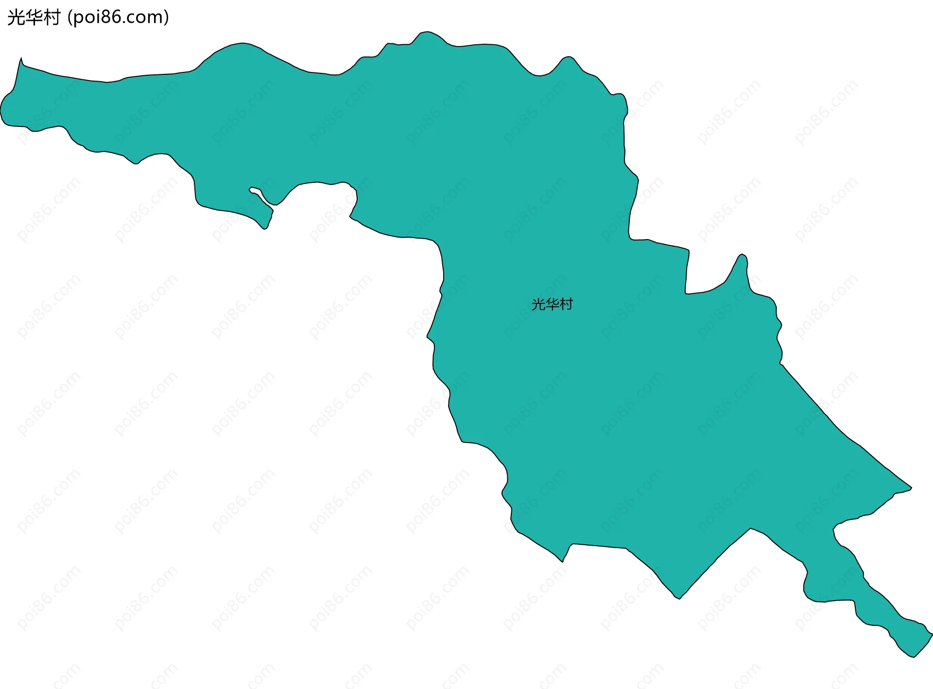 光华村边界地图