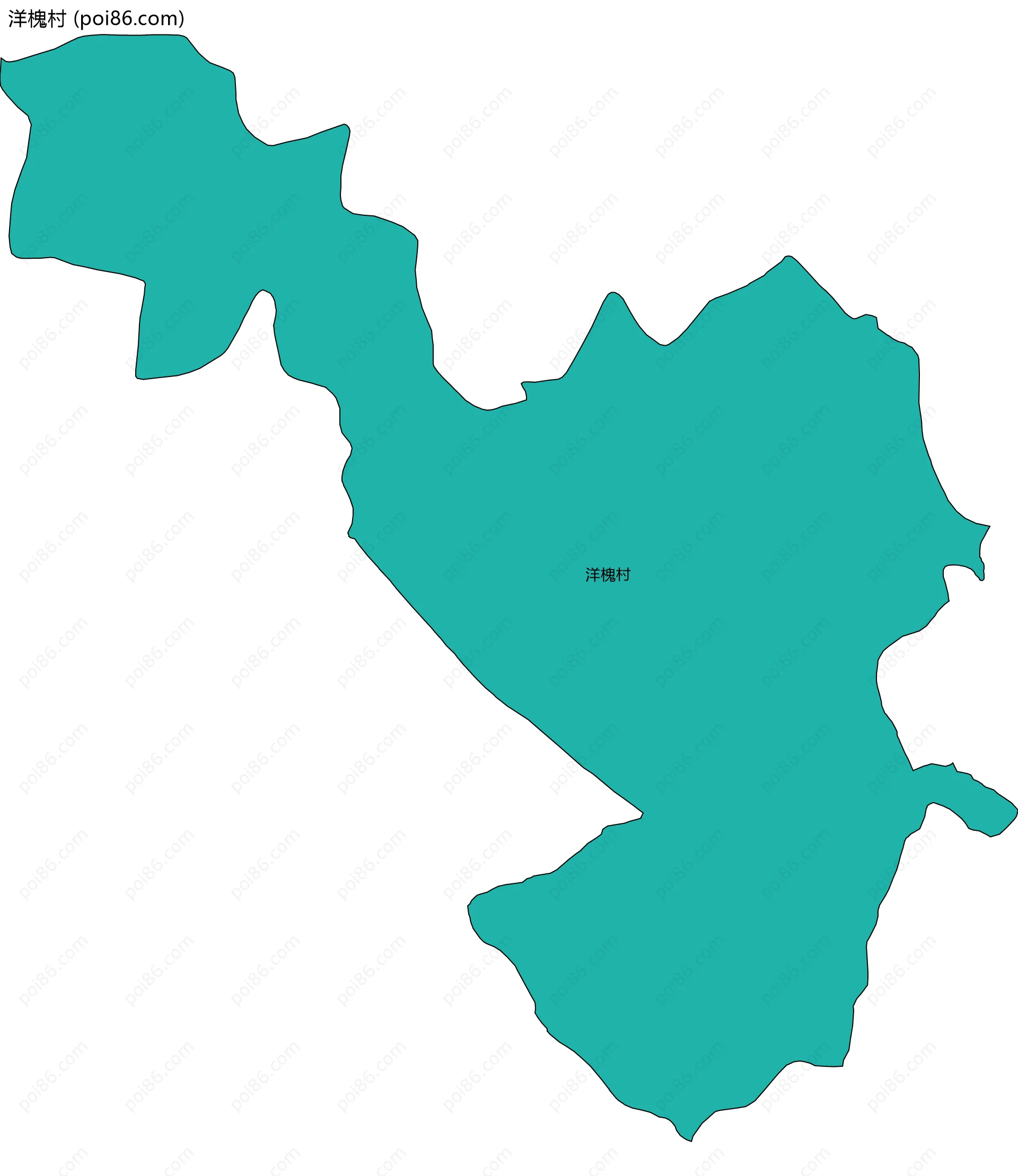 洋槐村边界地图