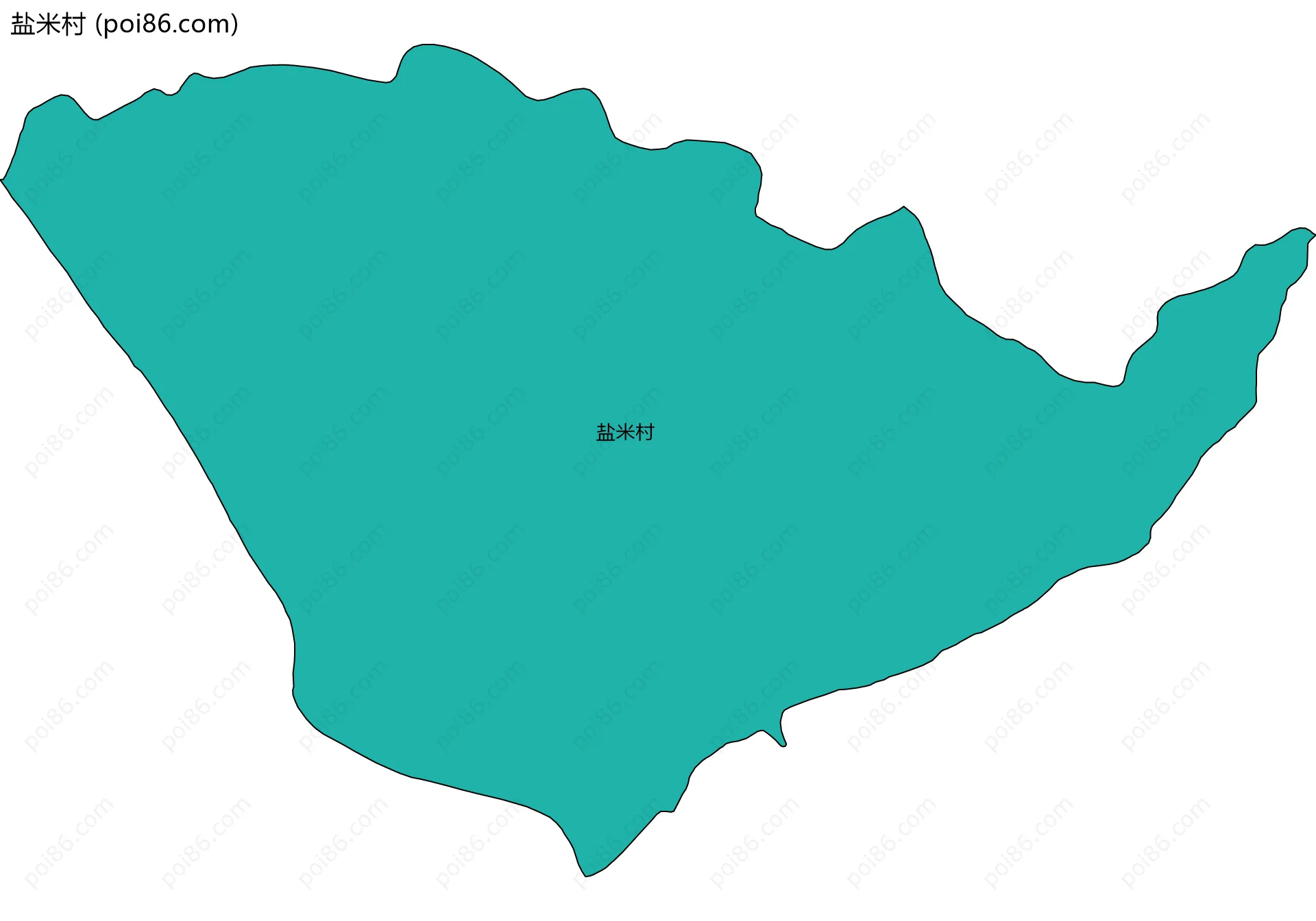 盐米村边界地图