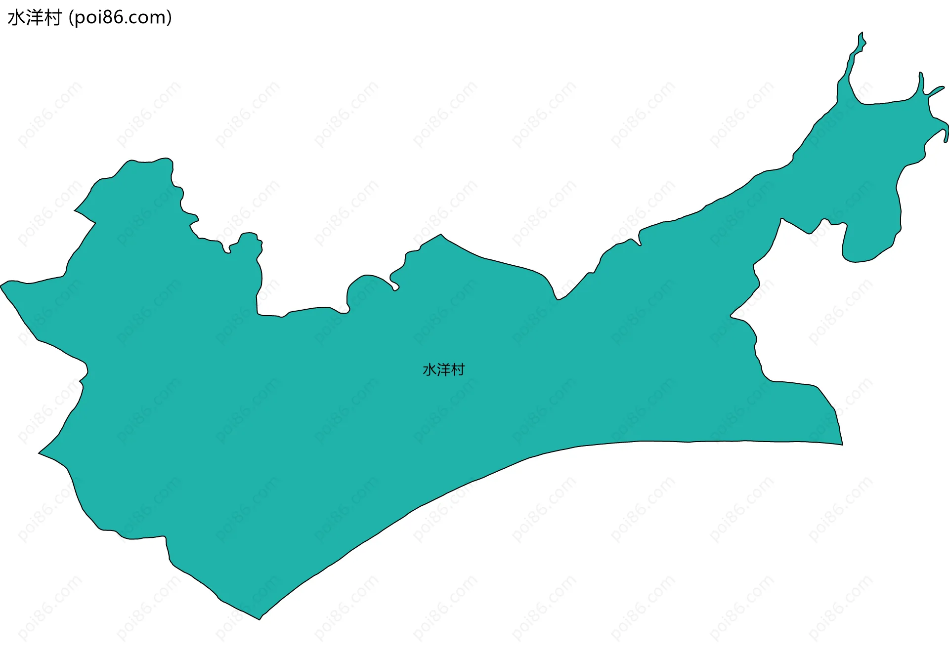 水洋村边界地图