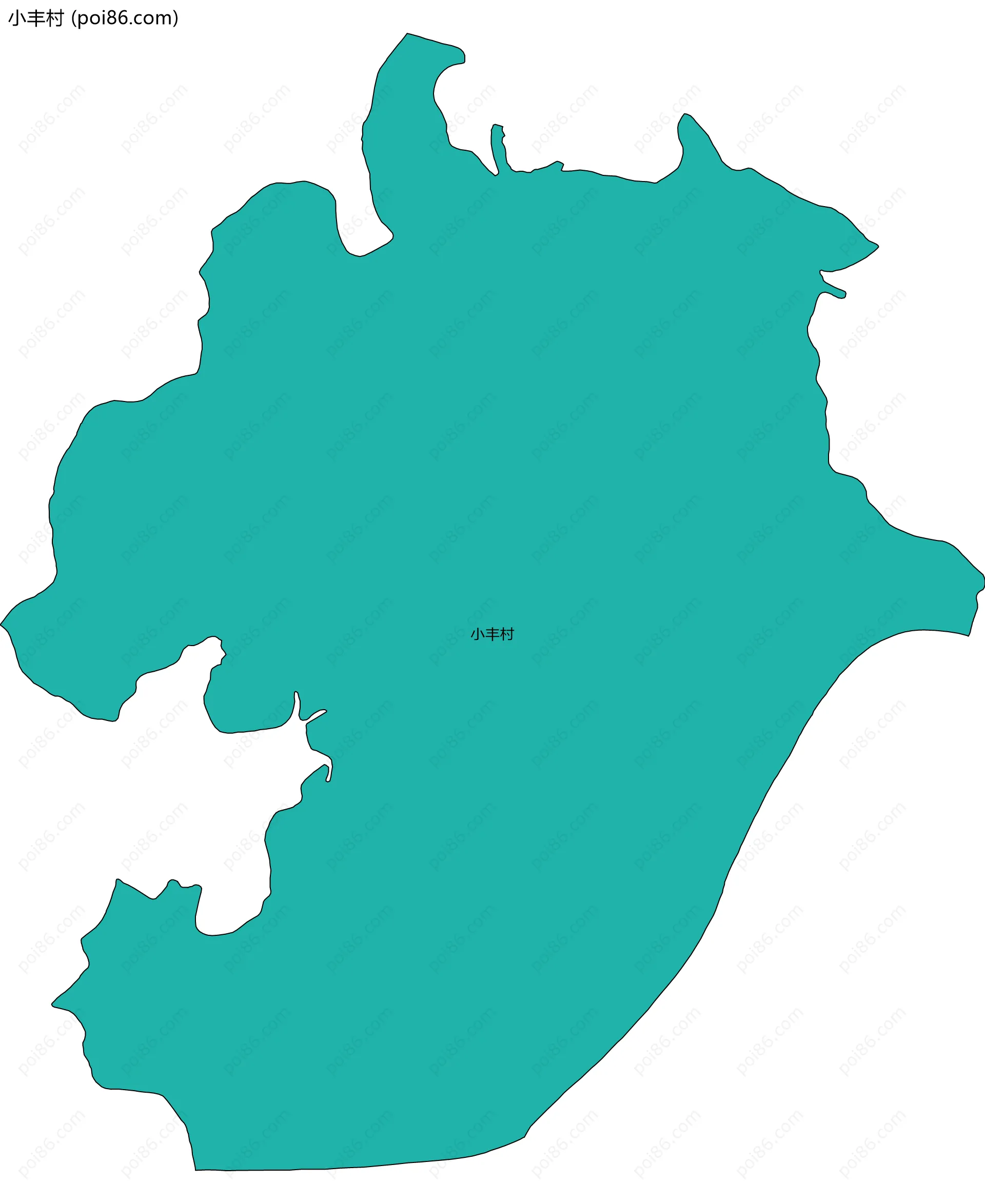 小丰村边界地图