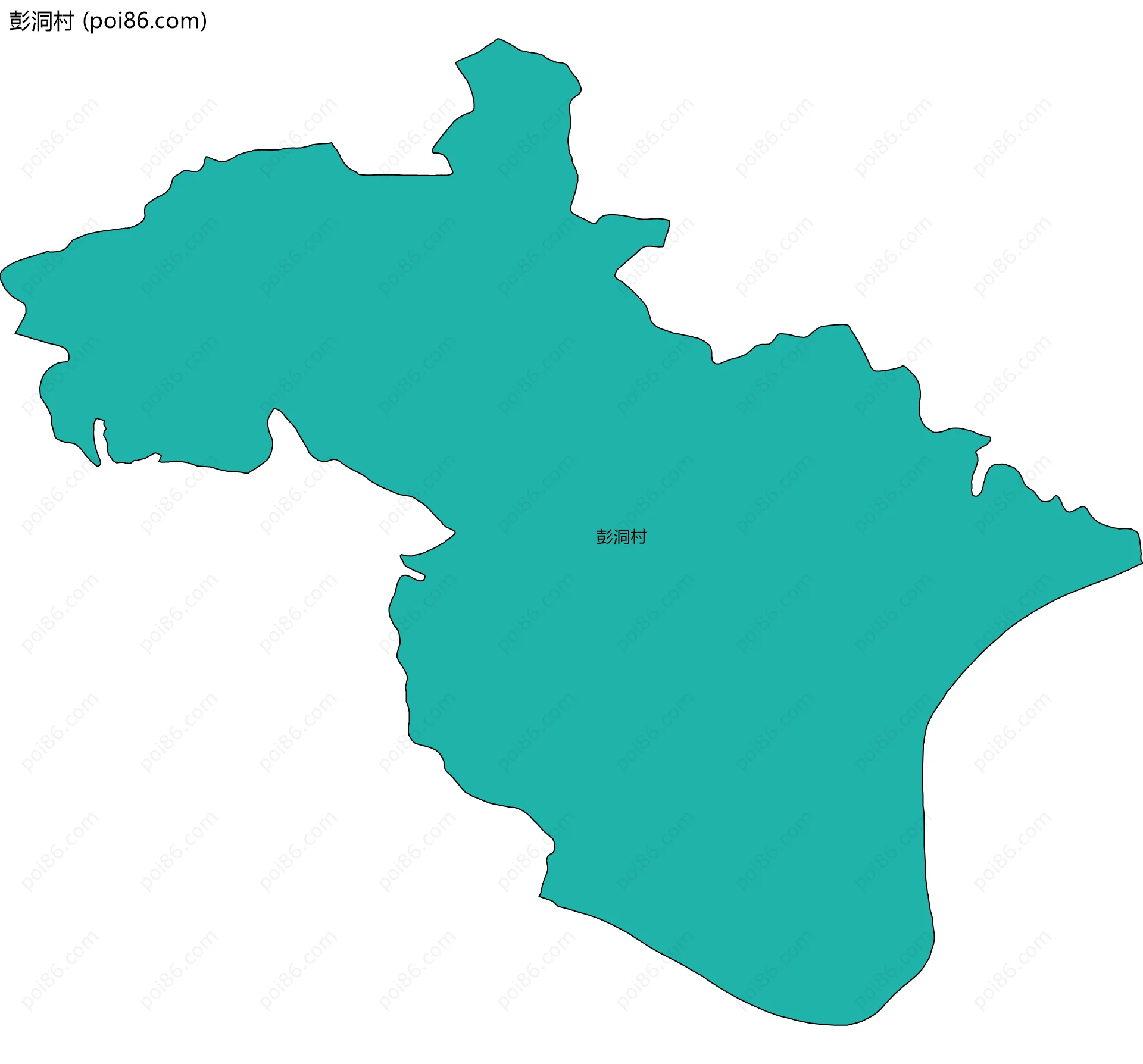 彭洞村边界地图