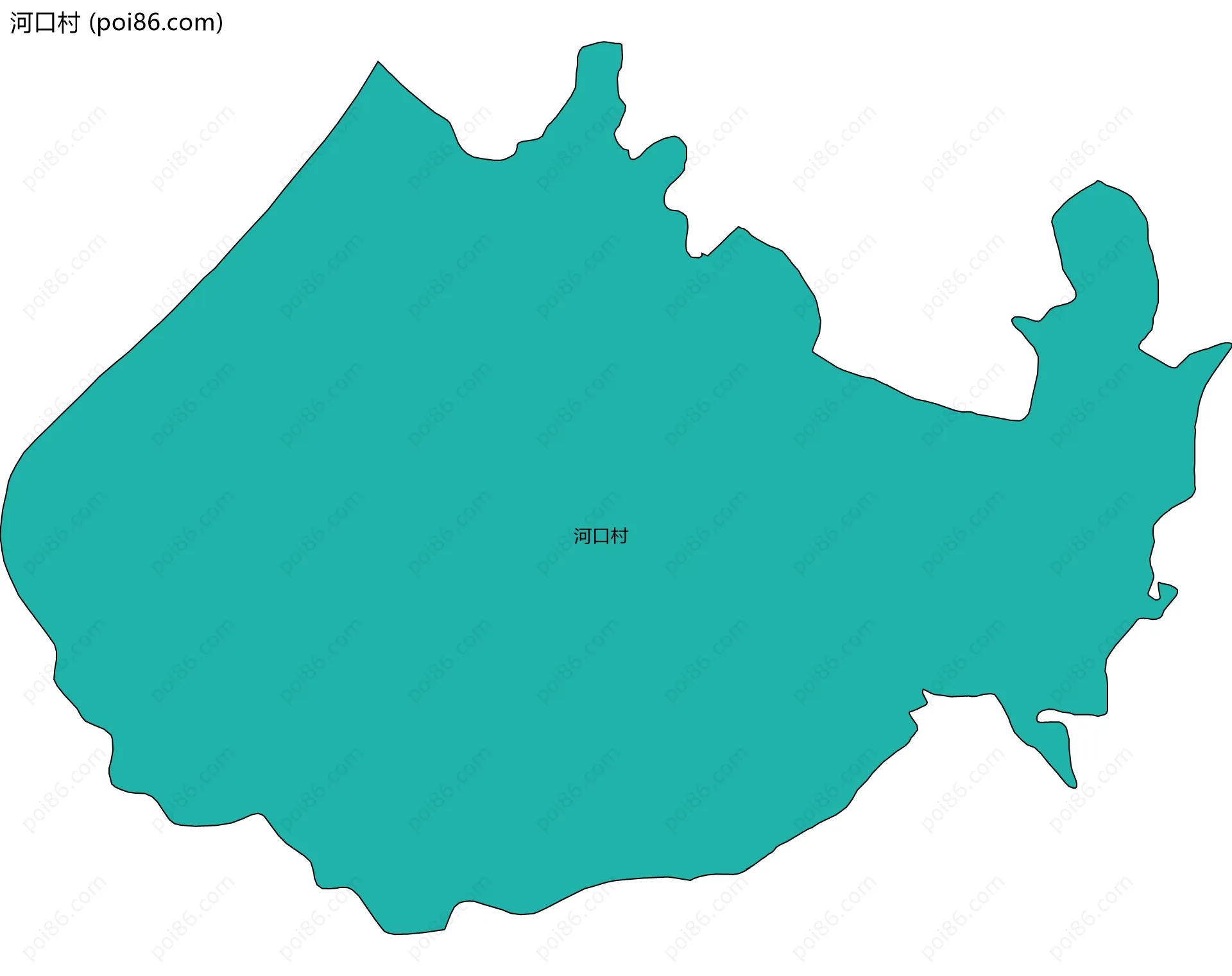 河口村边界地图