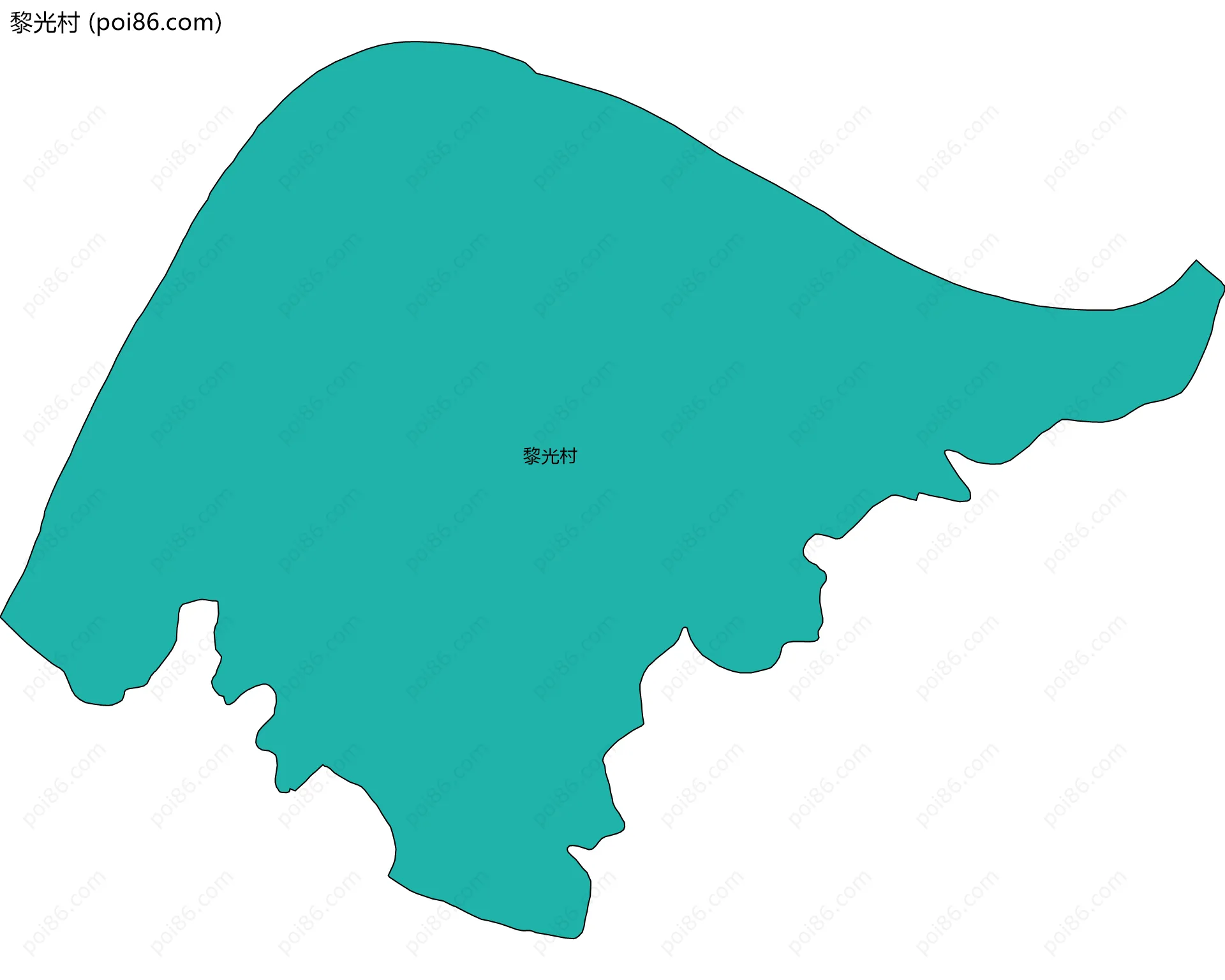 黎光村边界地图