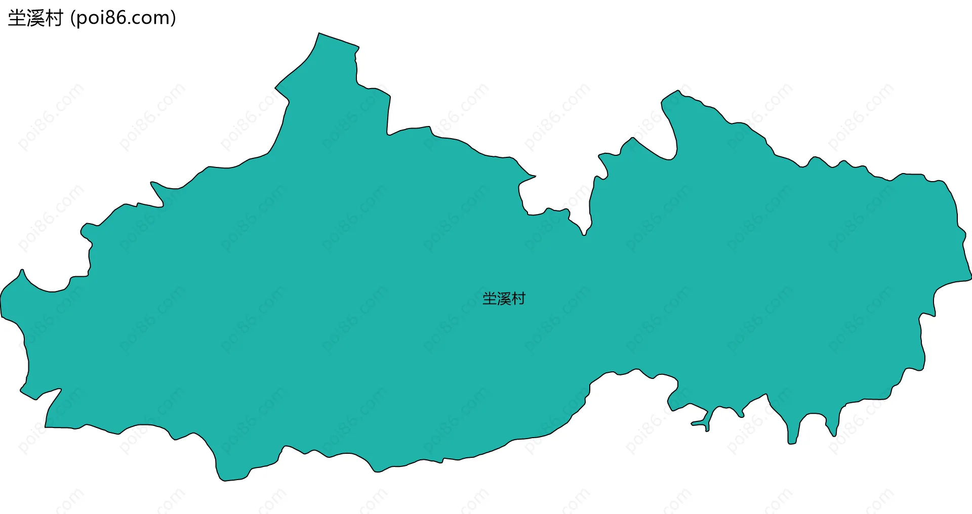 坣溪村边界地图