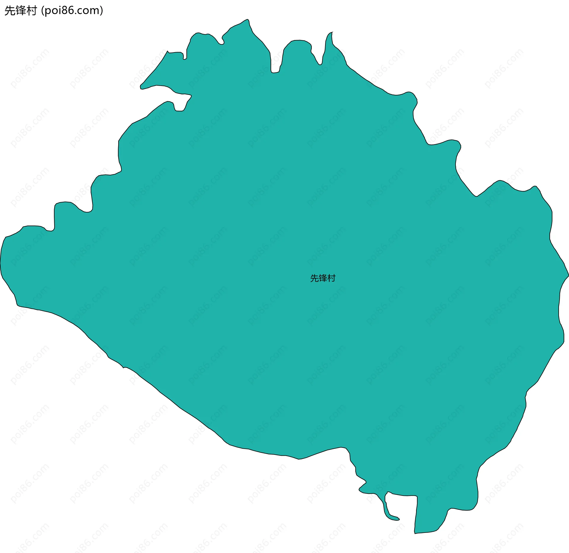 先锋村边界地图