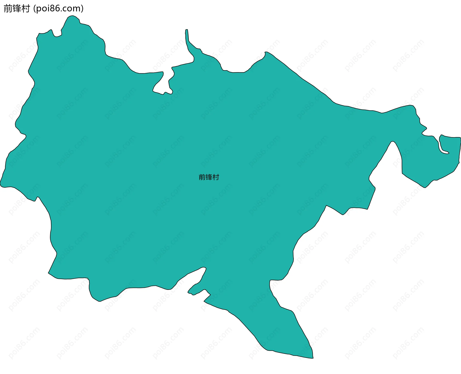 前锋村边界地图
