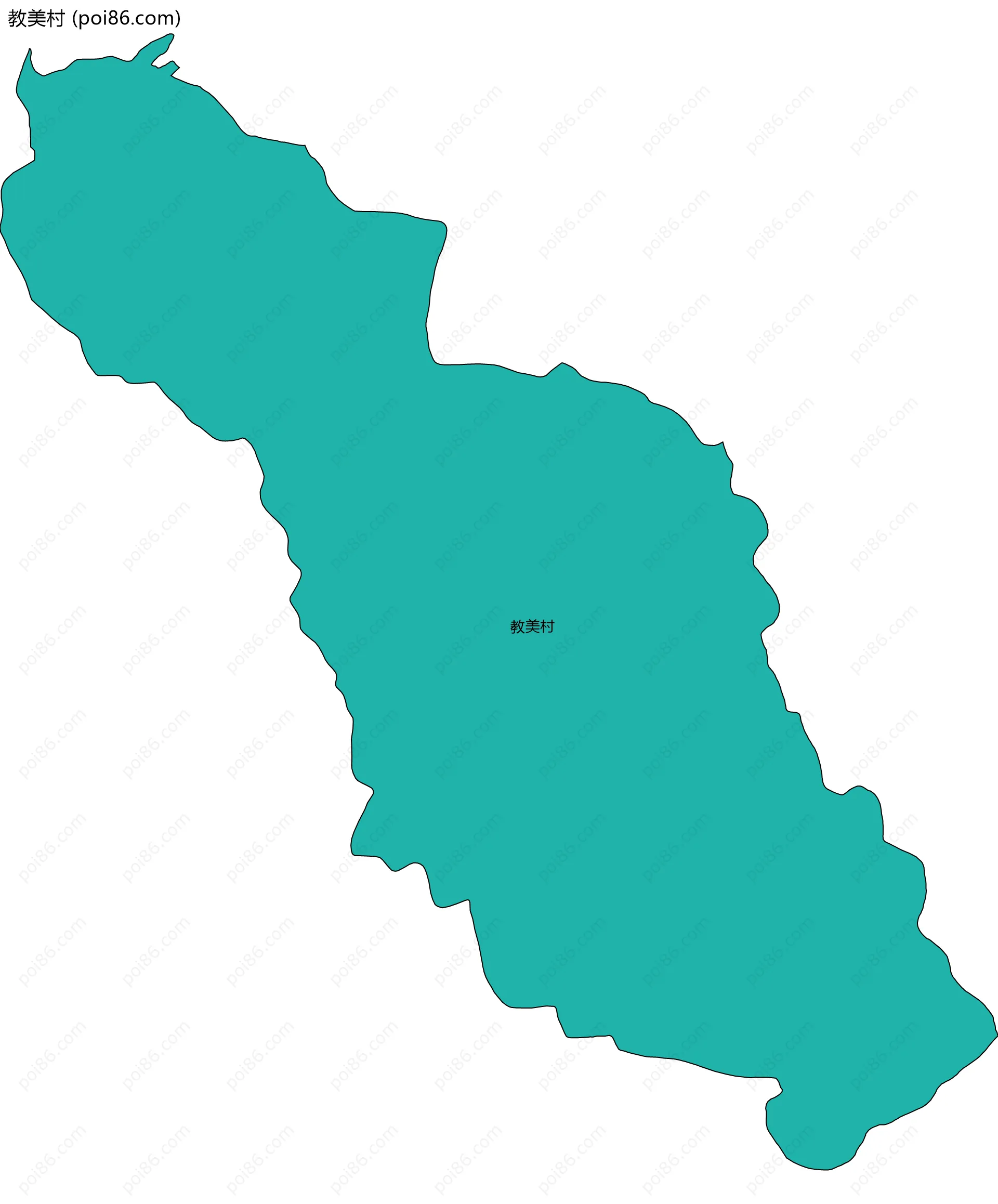 教美村边界地图