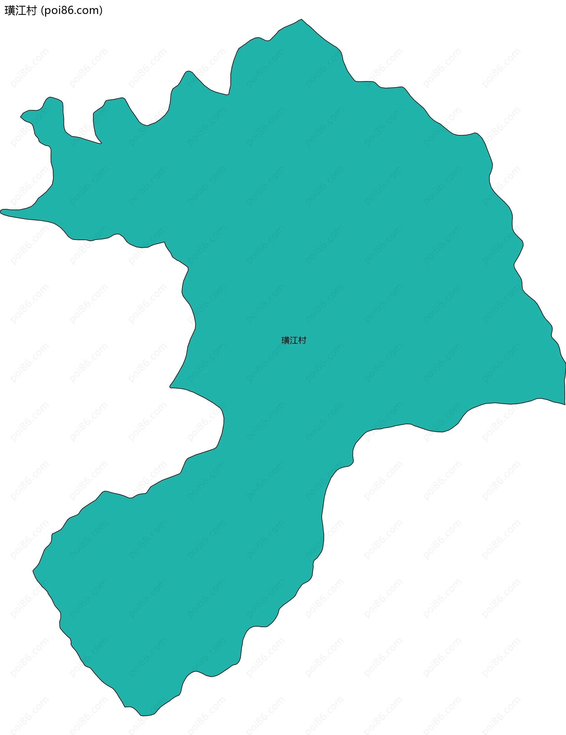 璜江村边界地图