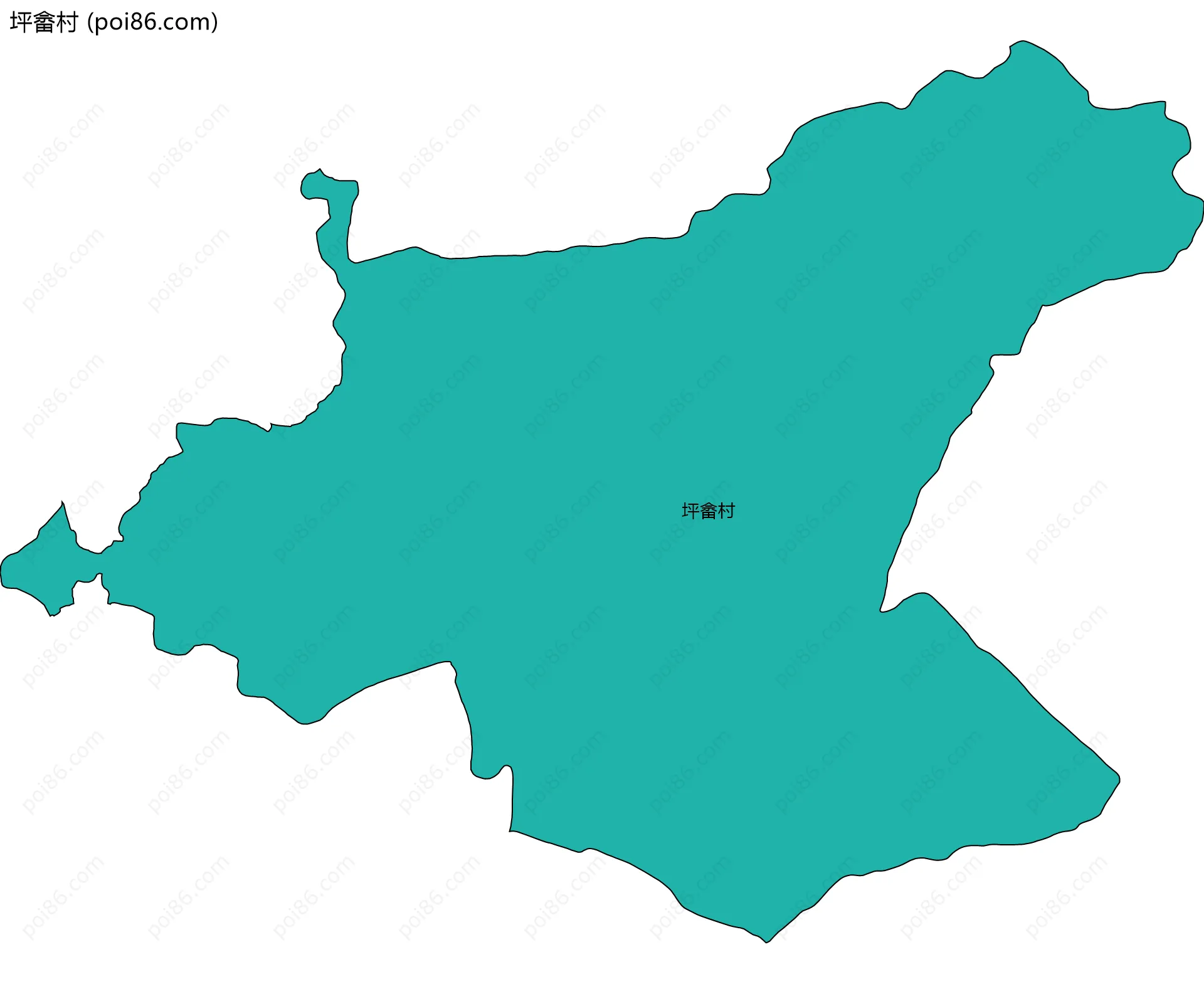 坪畲村边界地图