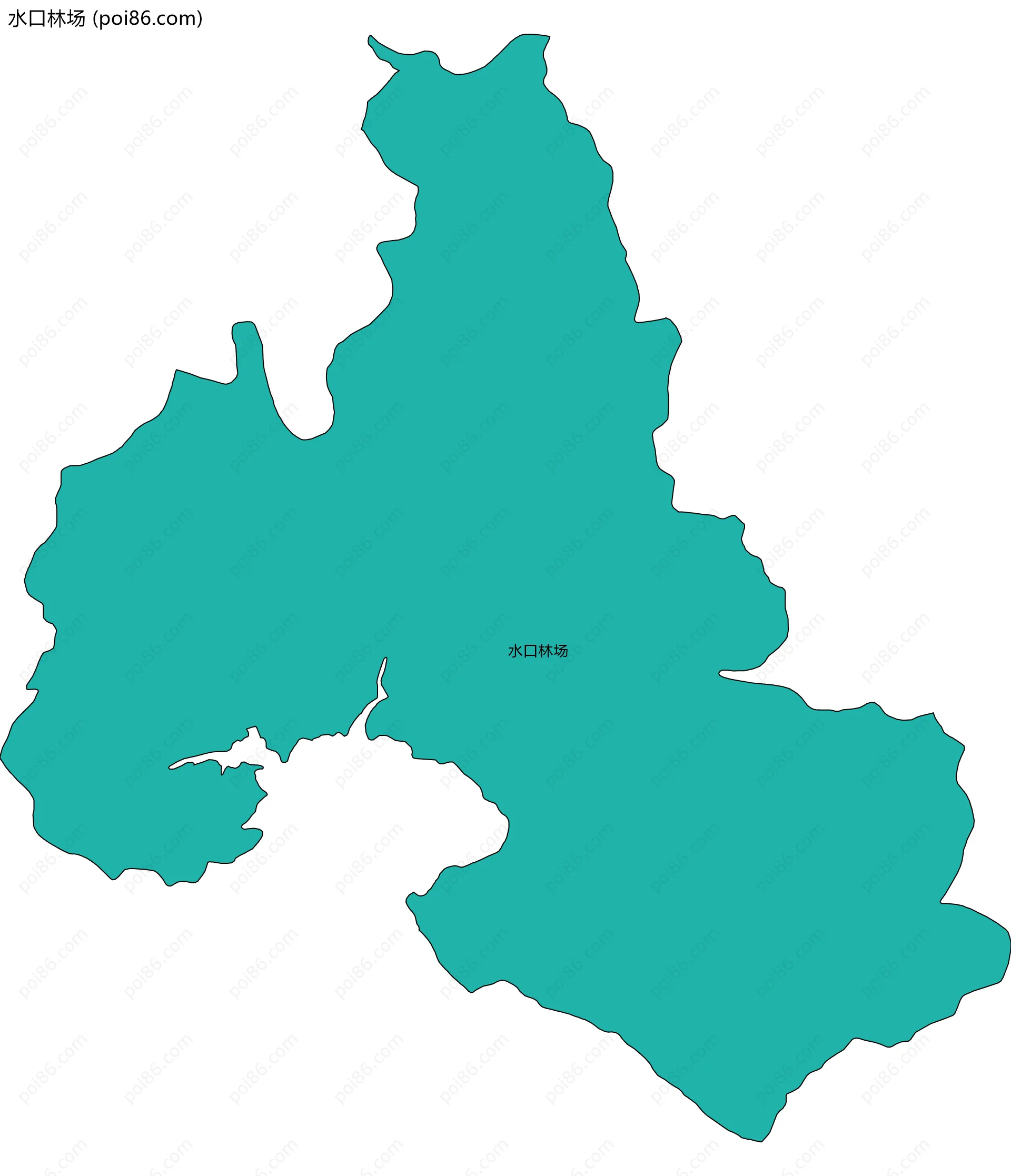 水口林场边界地图