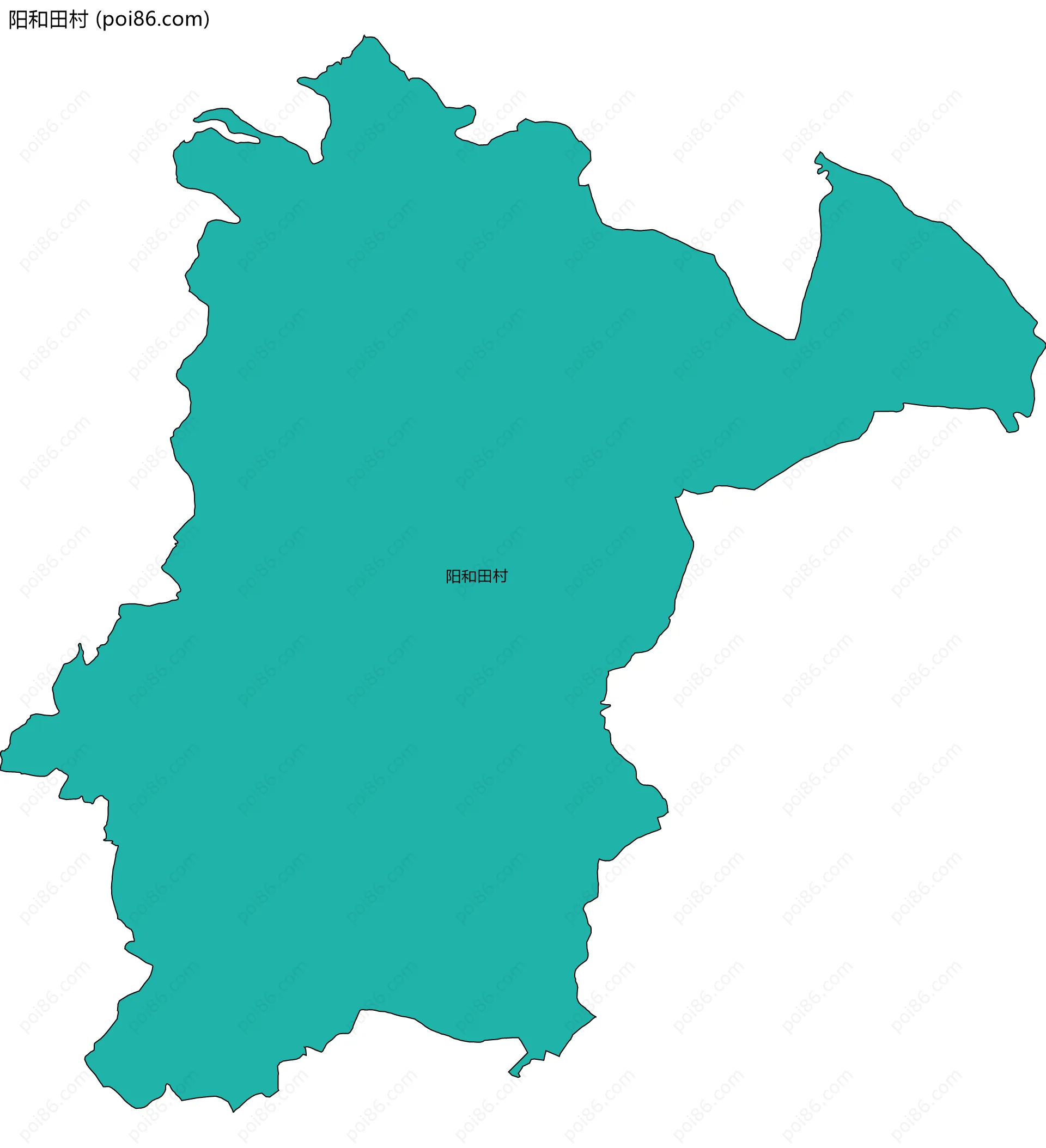 阳和田村边界地图