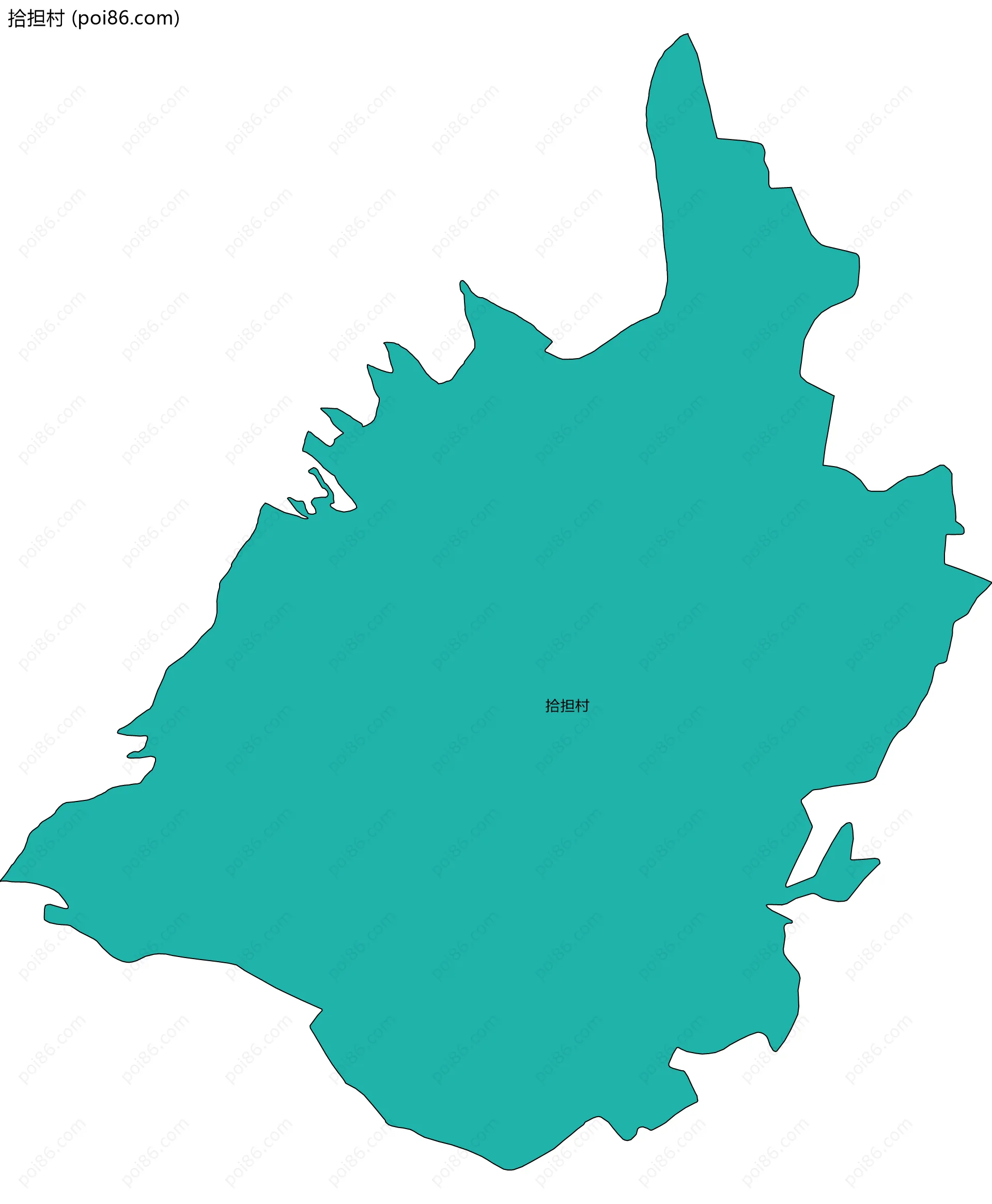 拾担村边界地图