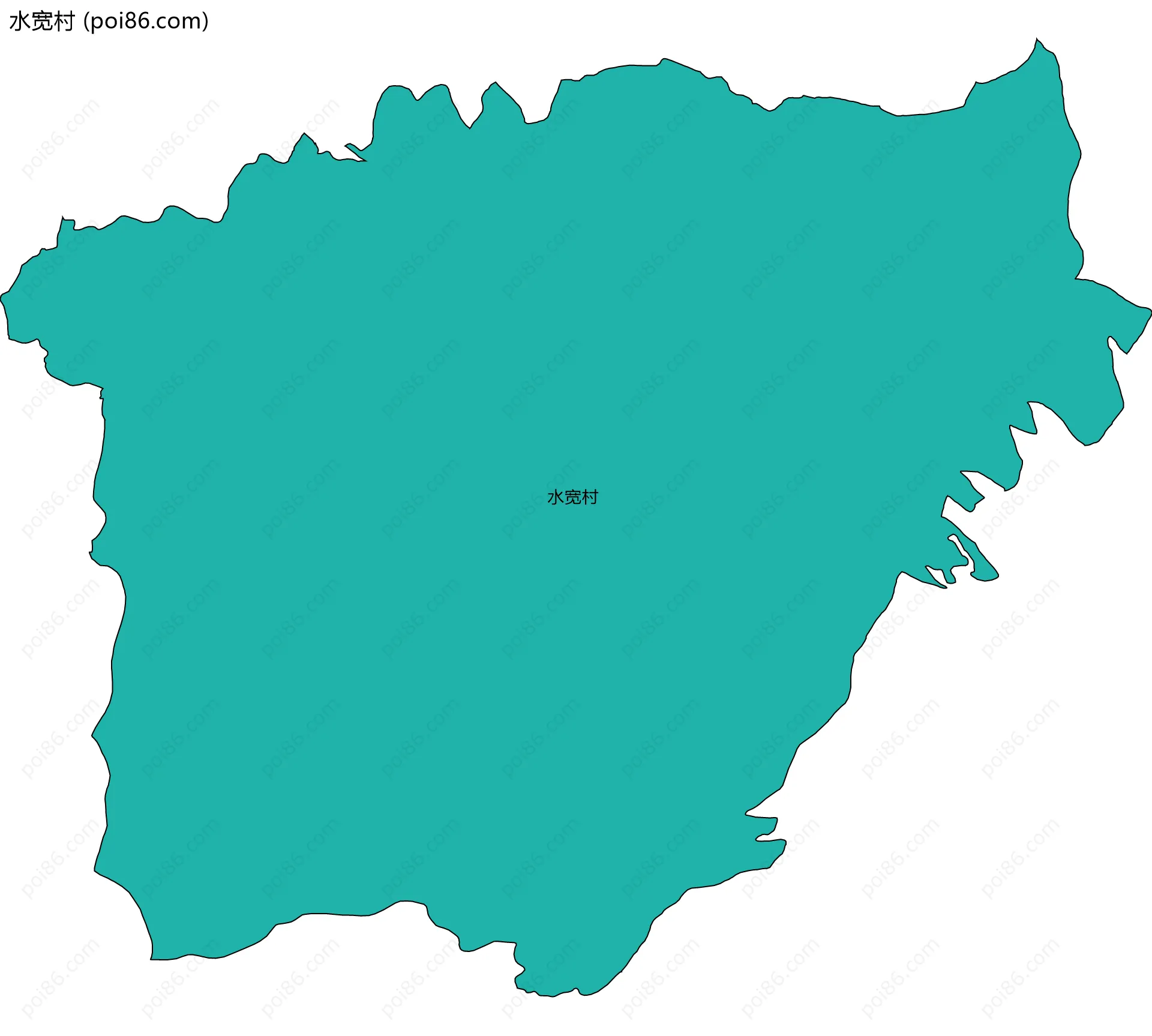 水宽村边界地图