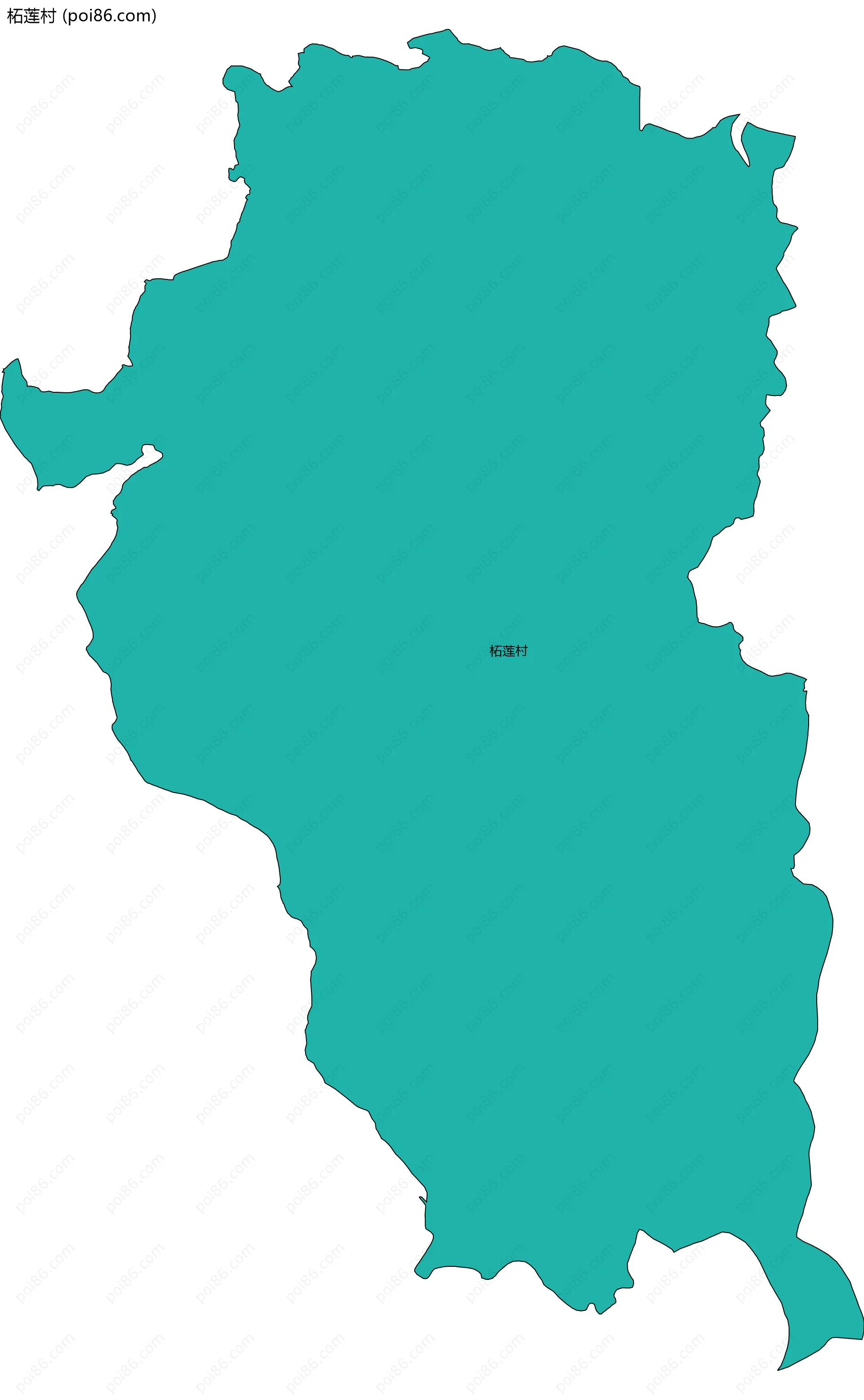 柘莲村边界地图