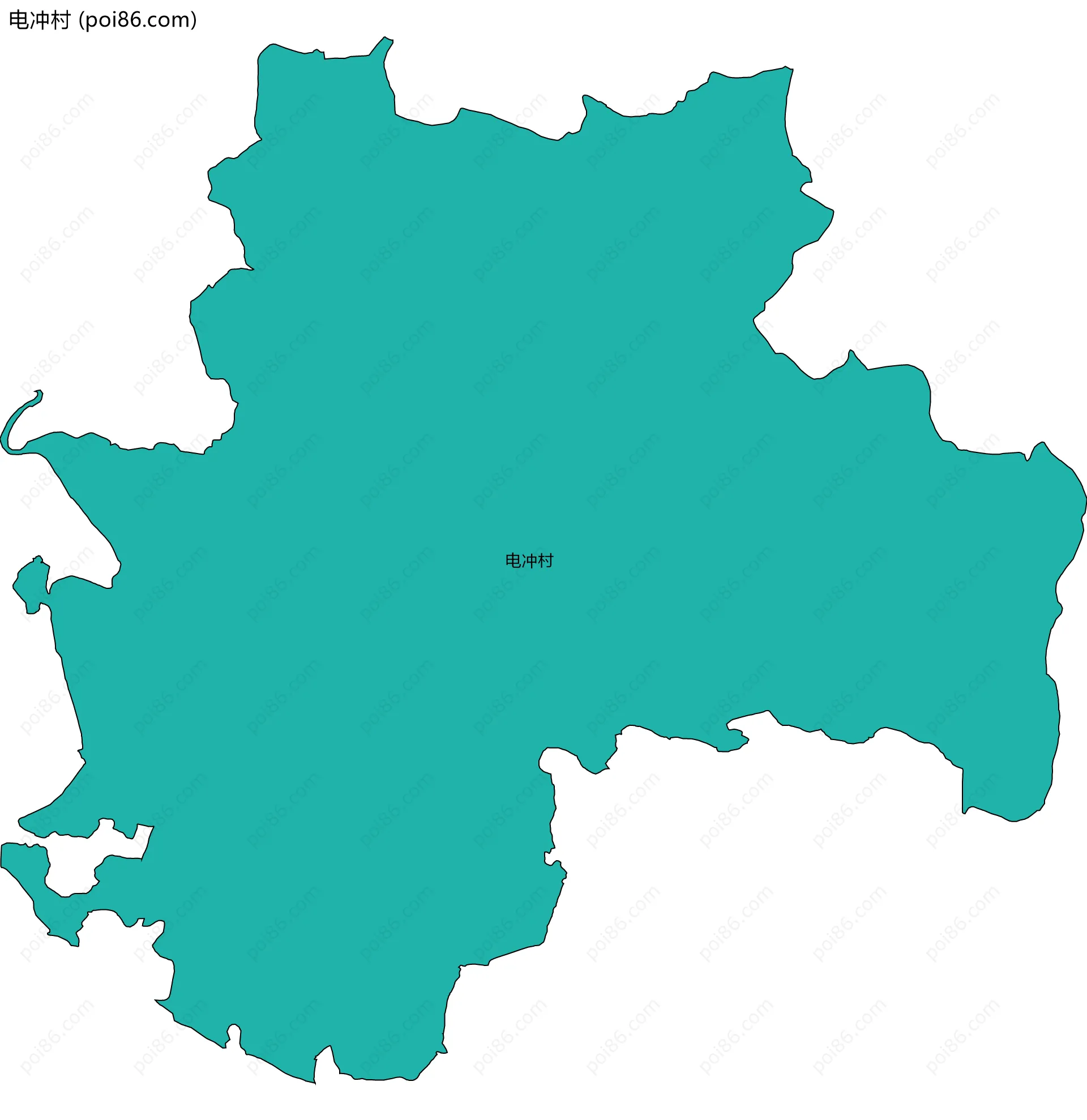 电冲村边界地图