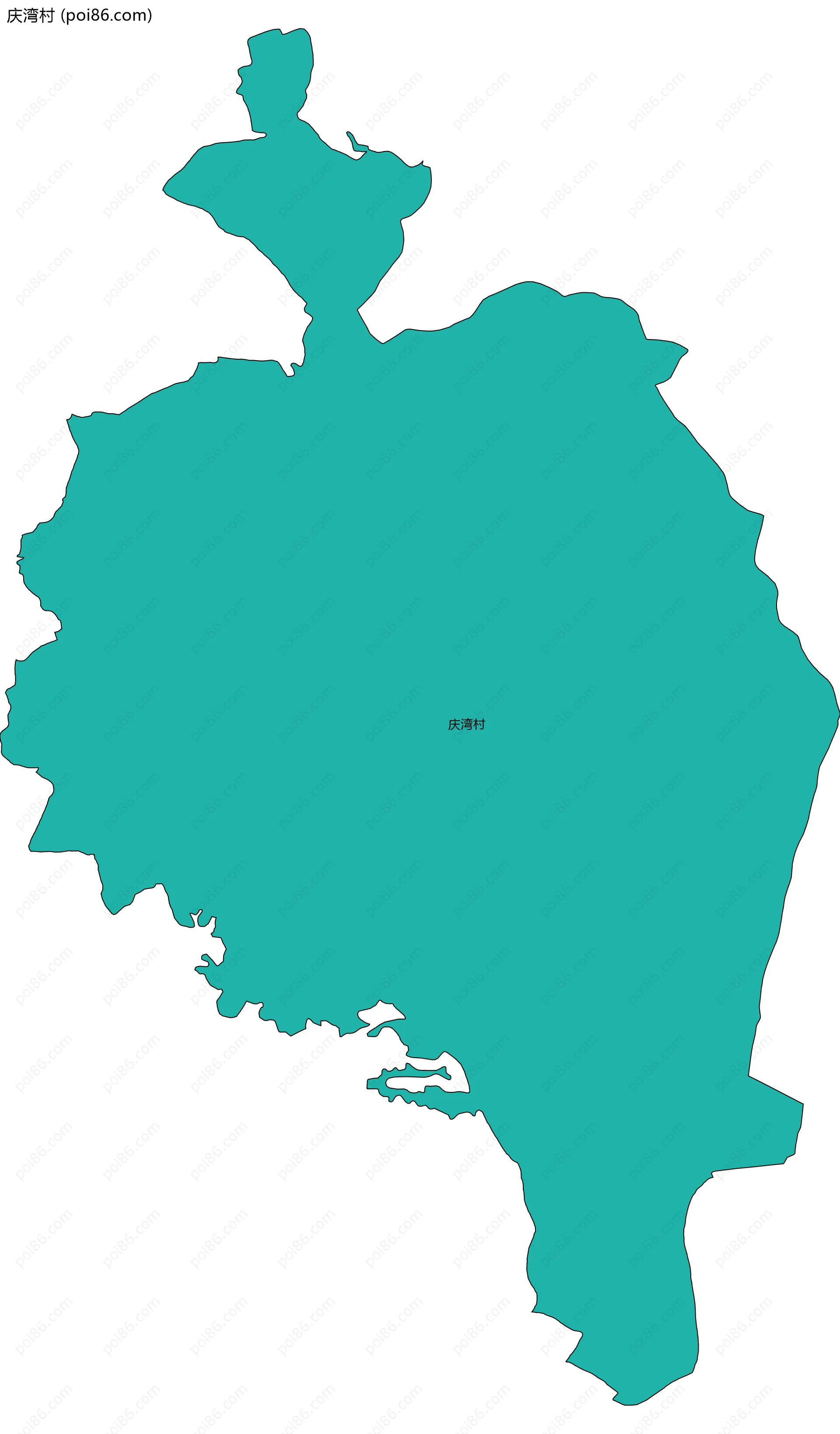 庆湾村边界地图