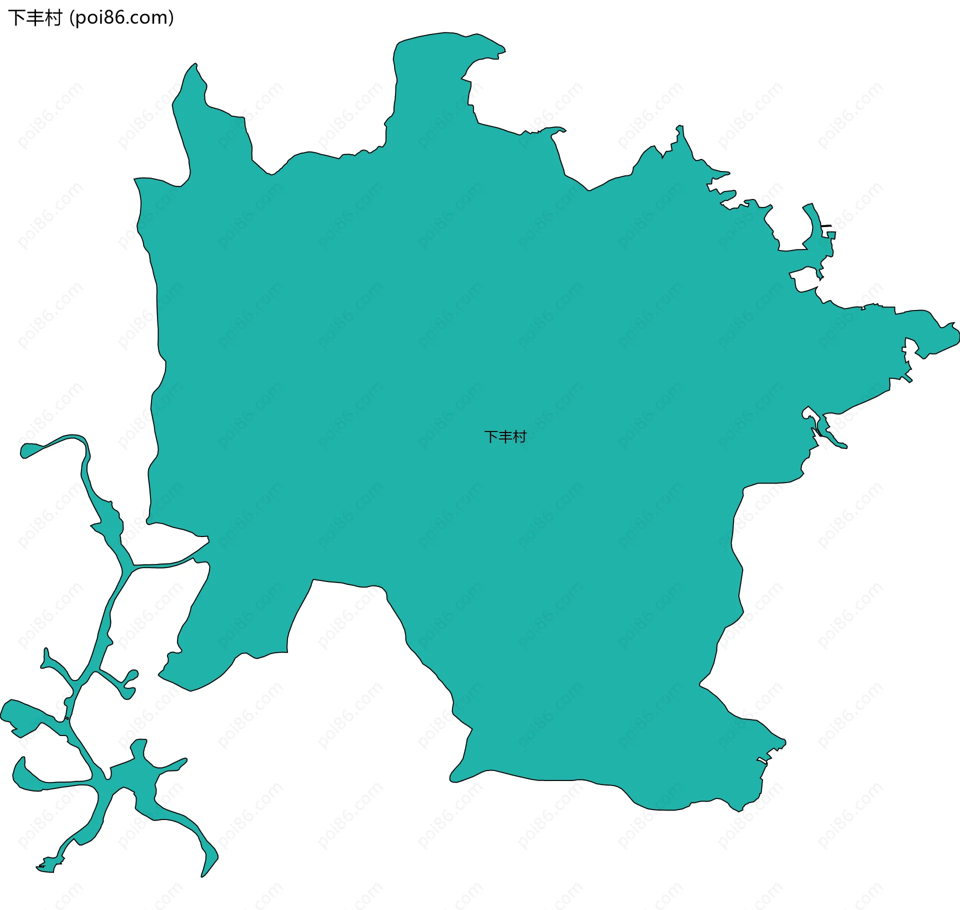 下丰村边界地图